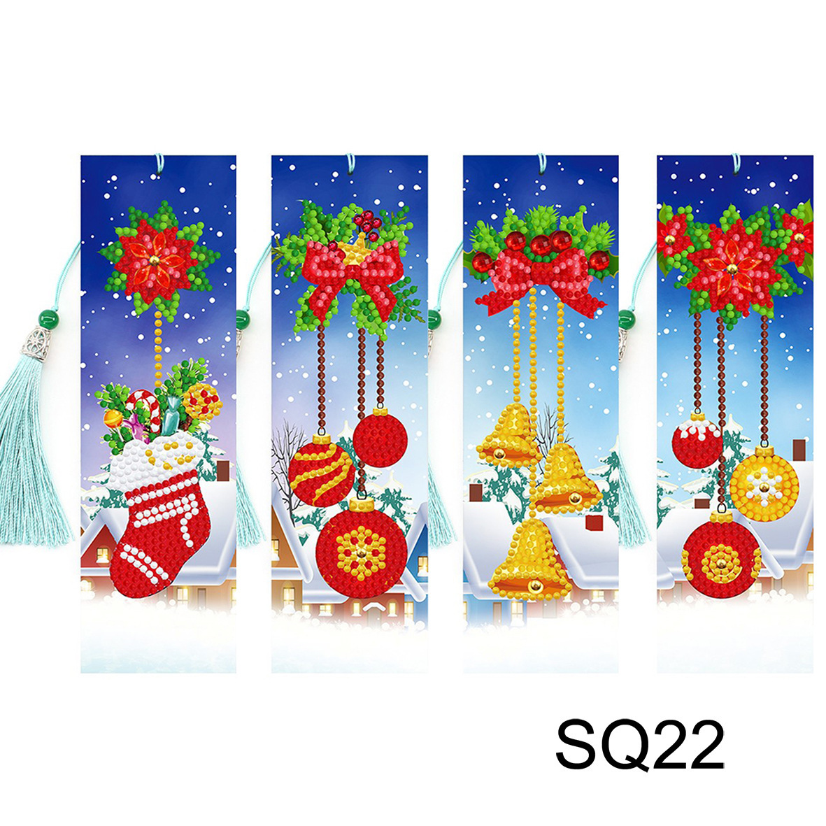 New Diamond Painting Bookmark 5d Cross border DIY Bright Diamond Alien Diamond Bookmark with Pendant Foreign Trade Set Wholesale