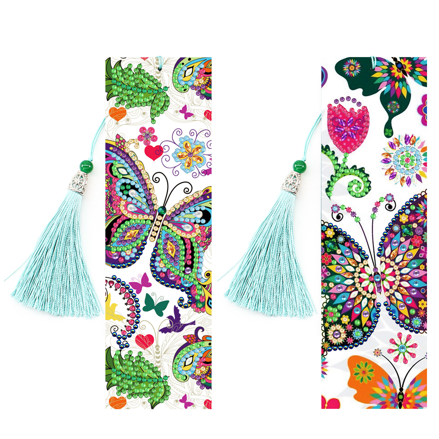 New Diamond Painting Bookmark 5d Cross border DIY Bright Diamond Alien Diamond Bookmark with Pendant Foreign Trade Set Wholesale