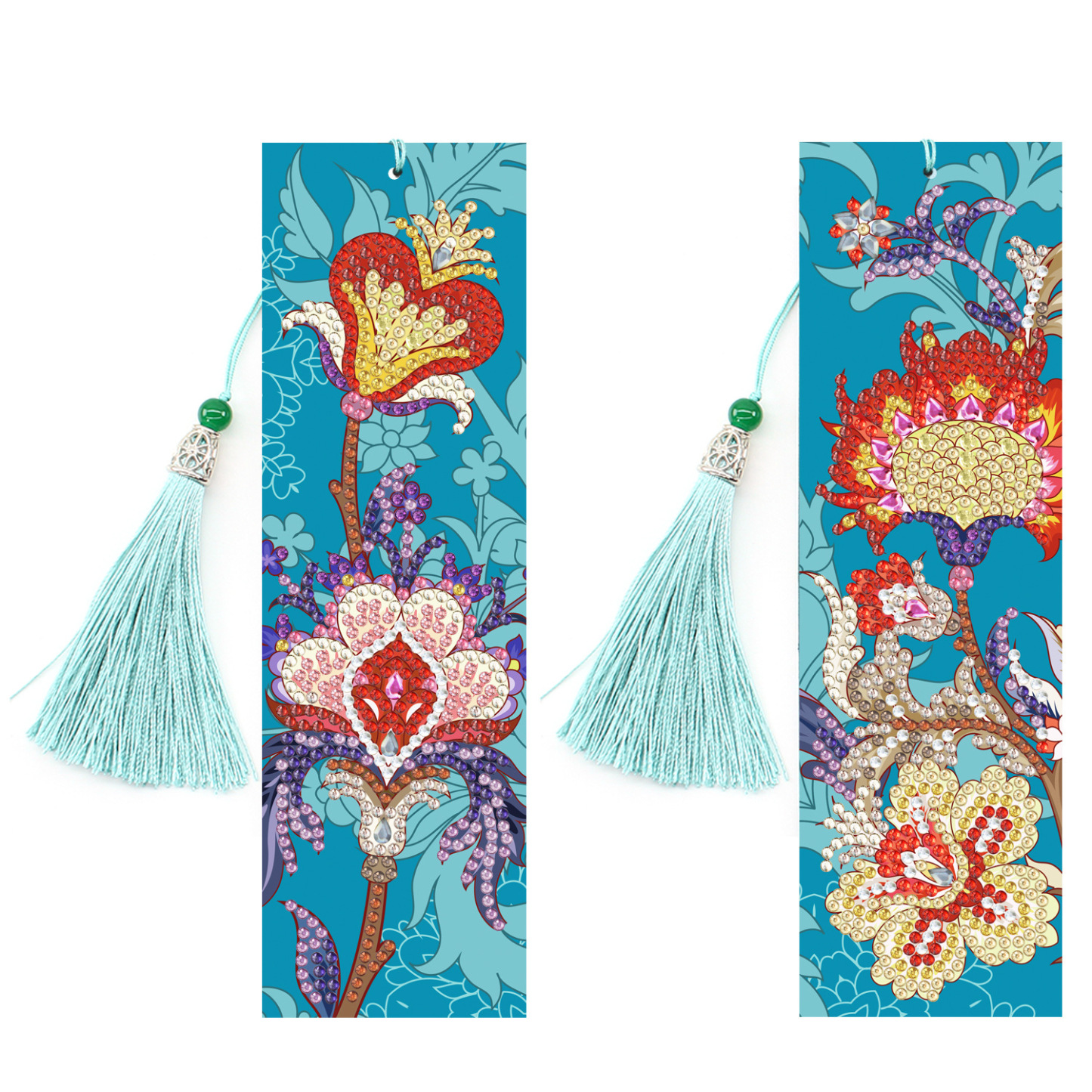 New Diamond Painting Bookmark 5d Cross border DIY Bright Diamond Alien Diamond Bookmark with Pendant Foreign Trade Set Wholesale