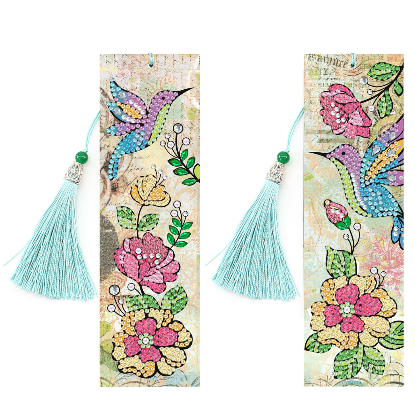 New Diamond Painting Bookmark 5d Cross border DIY Bright Diamond Alien Diamond Bookmark with Pendant Foreign Trade Set Wholesale