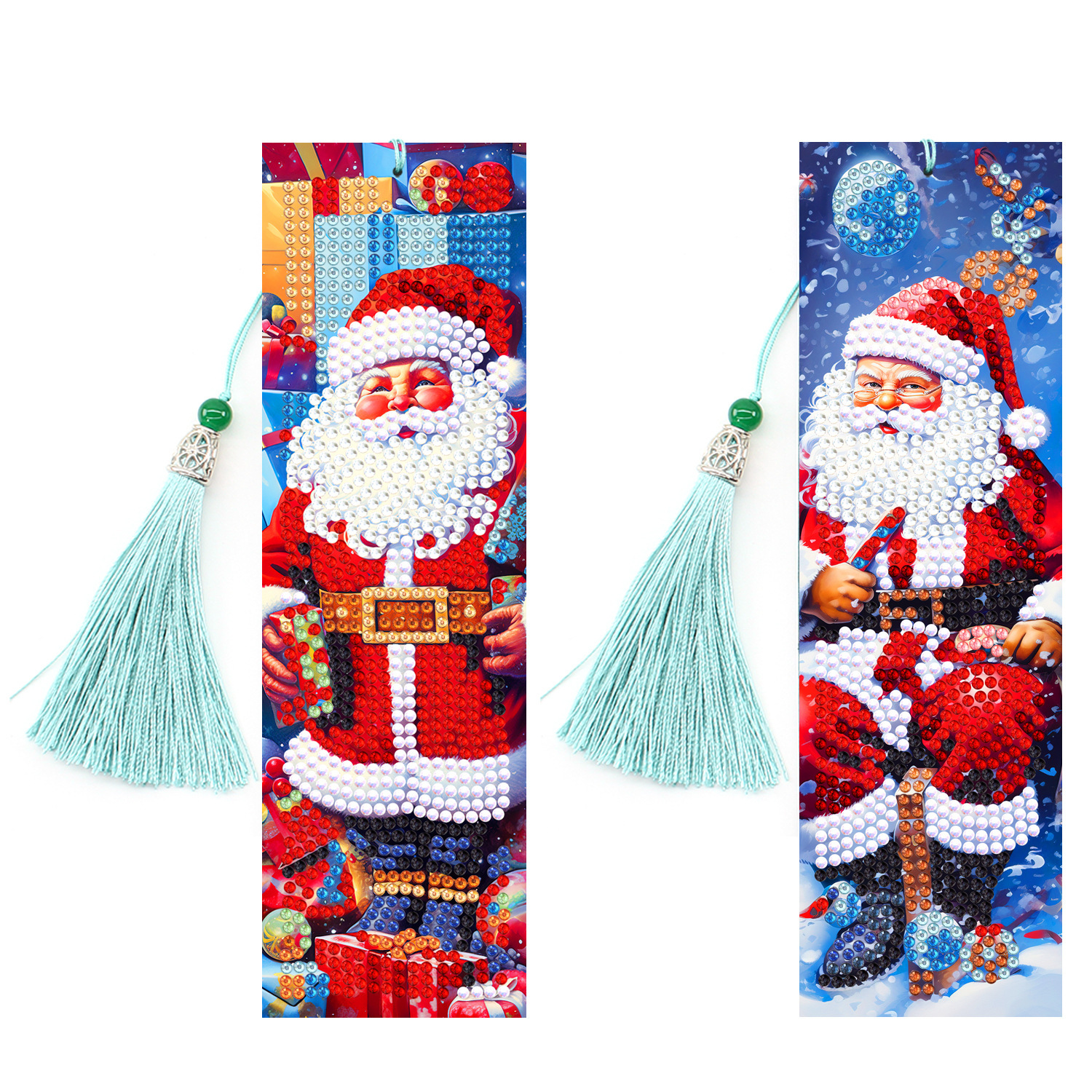 New Diamond Painting Bookmark 5d Cross border DIY Bright Diamond Alien Diamond Bookmark with Pendant Foreign Trade Set Wholesale