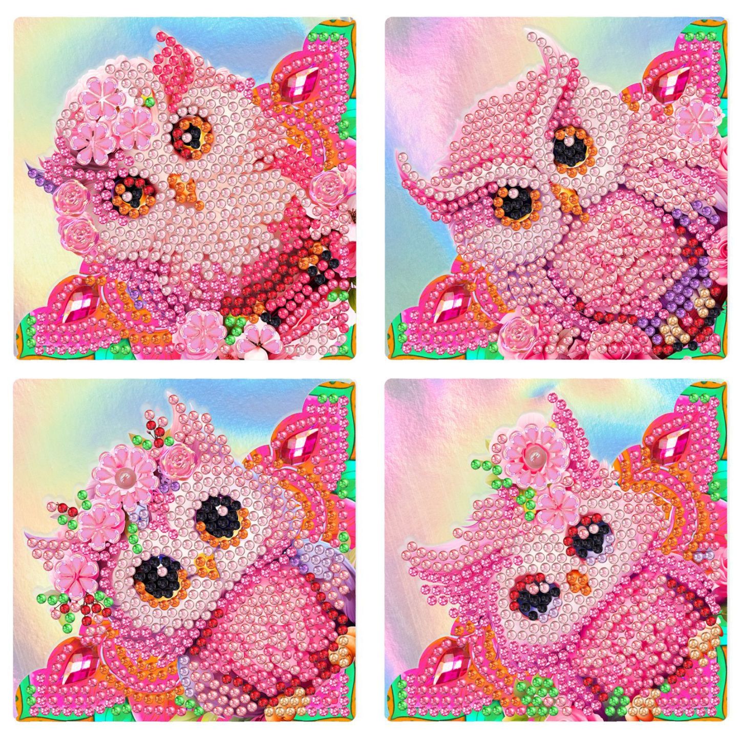 New Diamond Drawing Bag Corner Bookmark Creative DIY Dot Diamond PET Laser Cartoon Decoration Handmade Drawing Wholesale