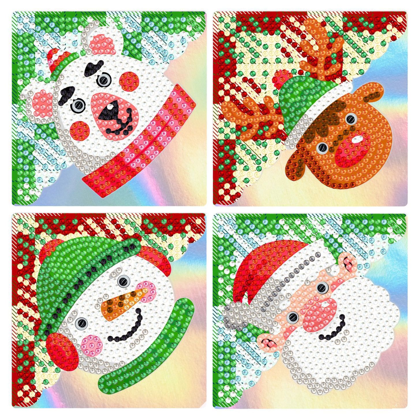 New Diamond Drawing Bag Corner Bookmark Creative DIY Dot Diamond PET Laser Cartoon Decoration Handmade Drawing Wholesale