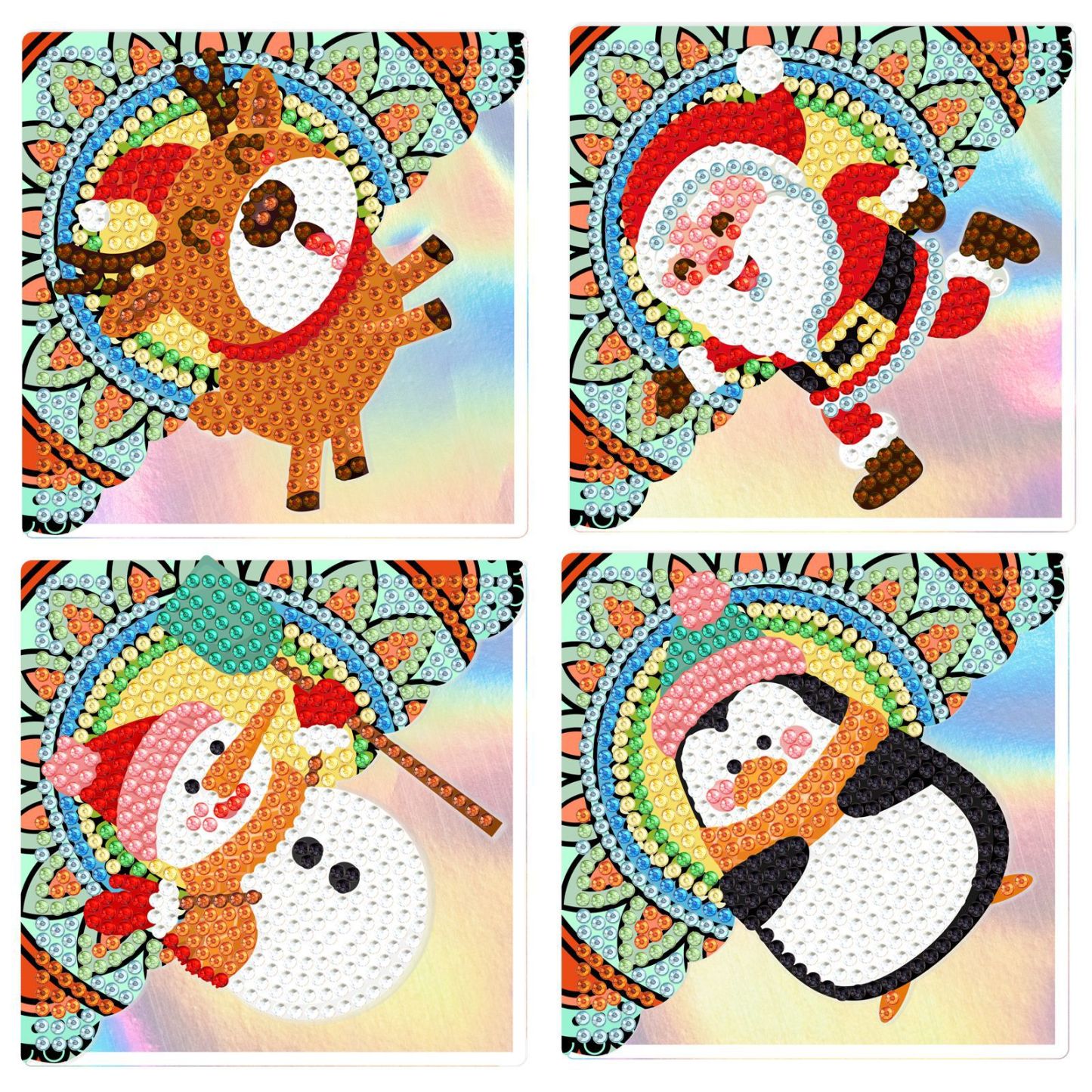 New Diamond Drawing Bag Corner Bookmark Creative DIY Dot Diamond PET Laser Cartoon Decoration Handmade Drawing Wholesale
