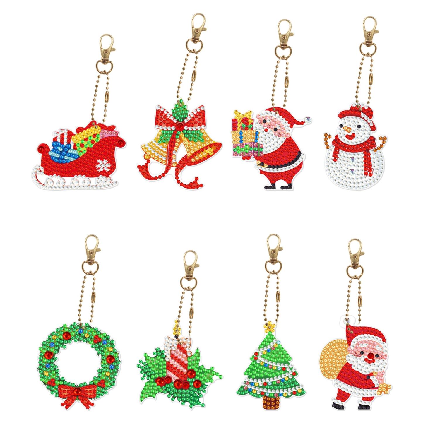 Creative diamond painting DIY keychain single-sided dot diamond Christ