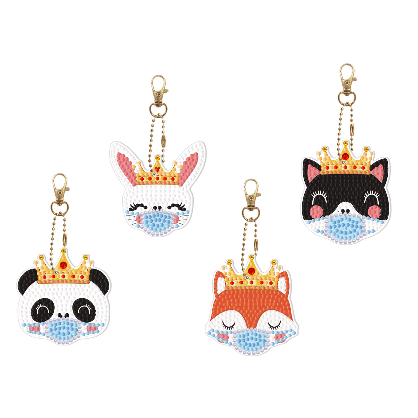 Creative diamond painting DIY keychain single-sided dot diamond Christmas sticker diamond keychain Easter keychain pendant