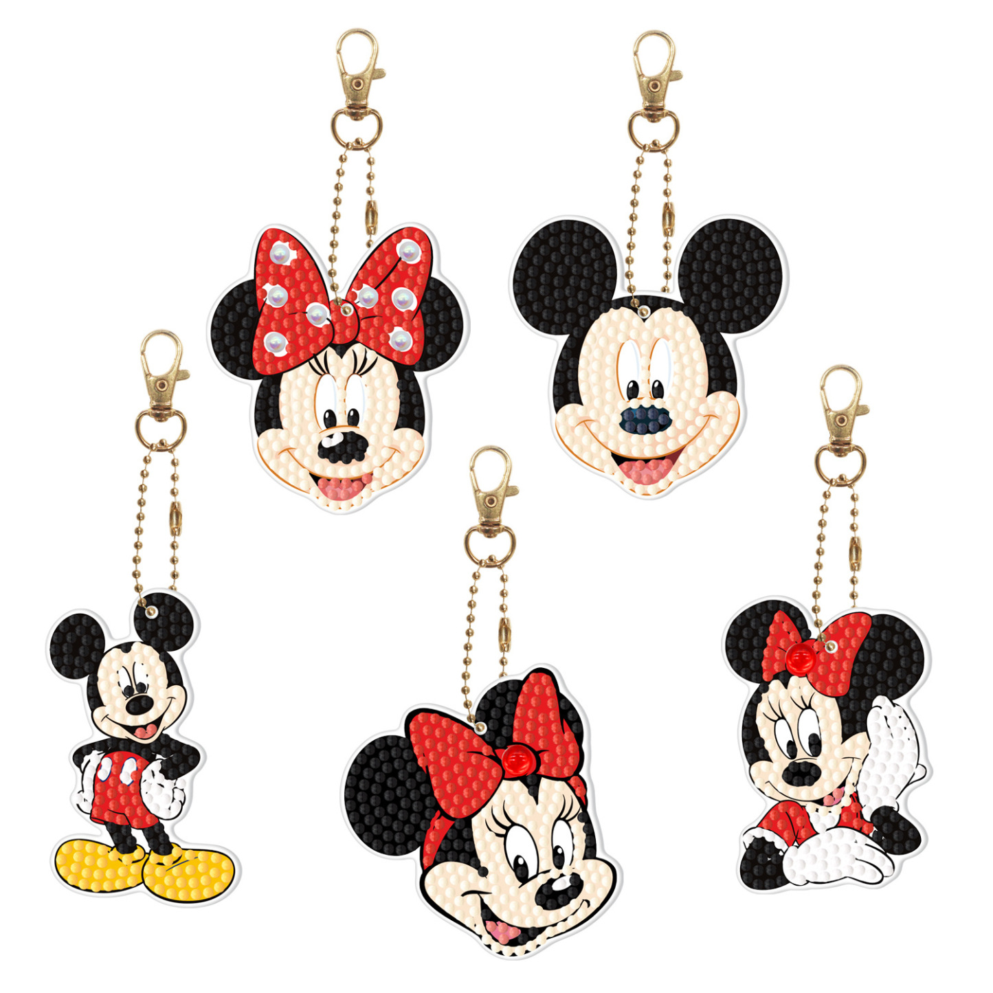Creative diamond painting DIY keychain single-sided dot diamond Christmas sticker diamond keychain Easter keychain pendant