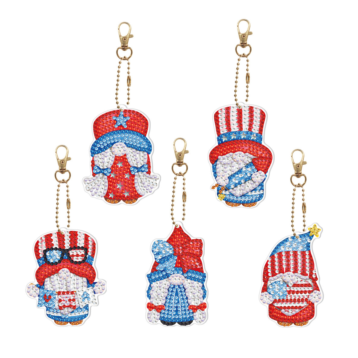 Creative diamond painting DIY keychain single-sided dot diamond Christmas sticker diamond keychain Easter keychain pendant