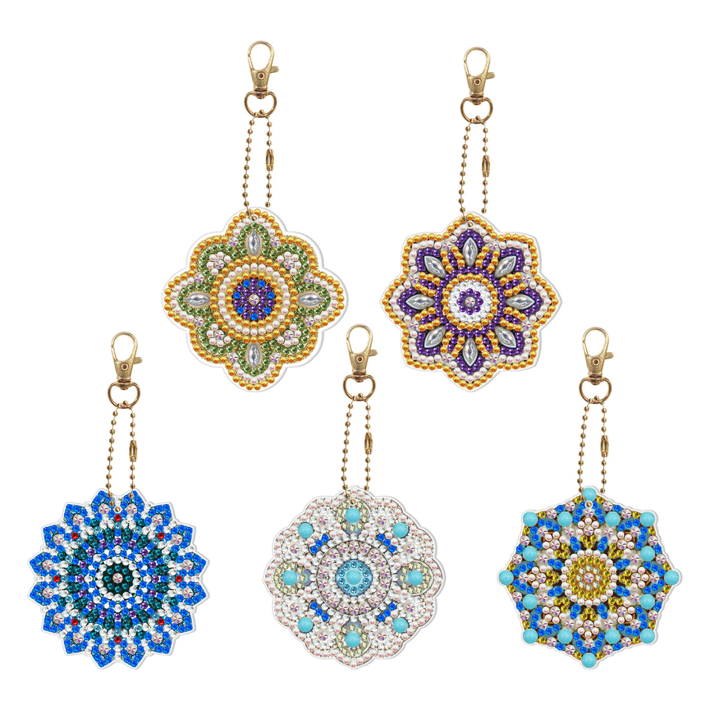 Creative diamond painting DIY keychain single-sided dot diamond Christmas sticker diamond keychain Easter keychain pendant