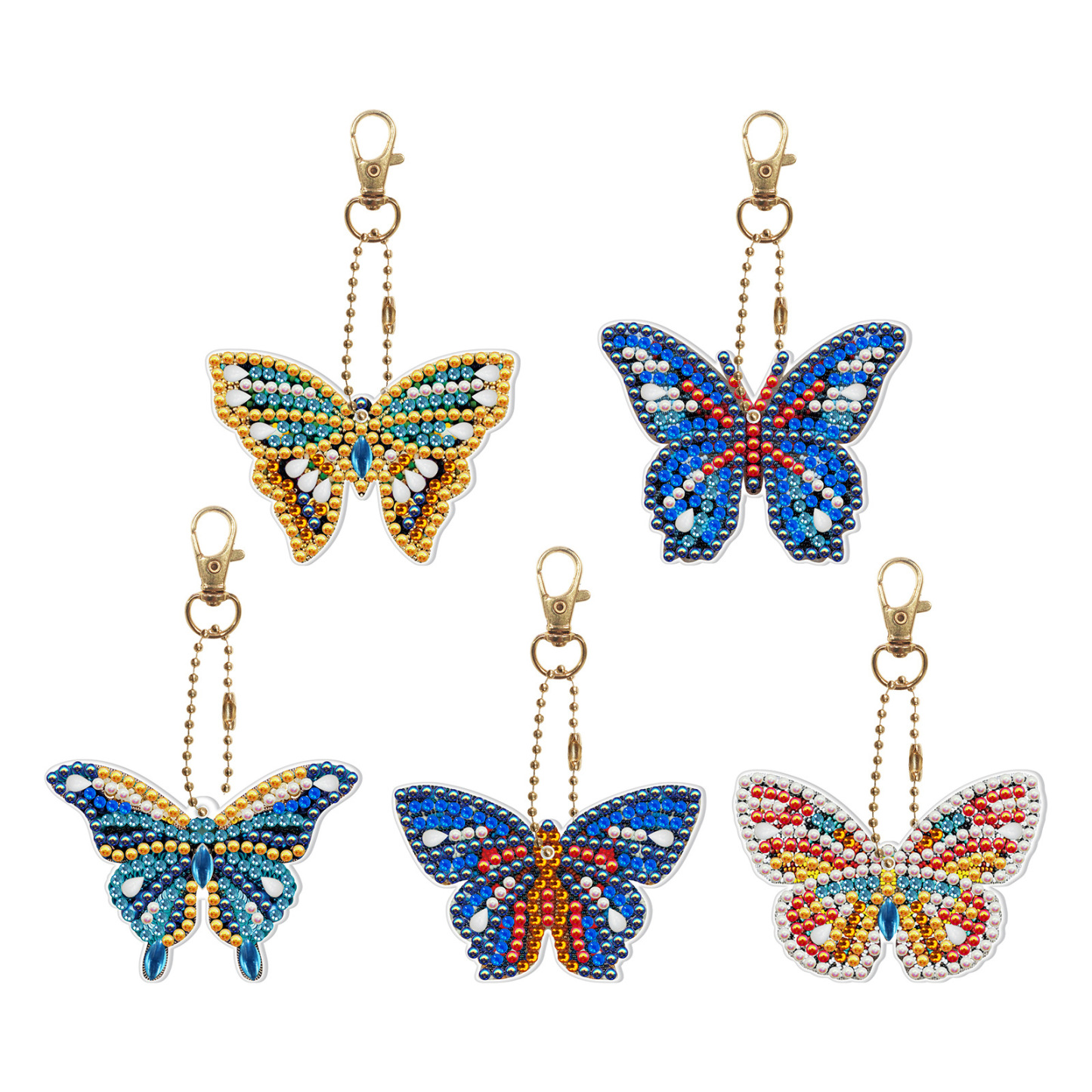 Creative diamond painting DIY keychain single-sided dot diamond Christmas sticker diamond keychain Easter keychain pendant