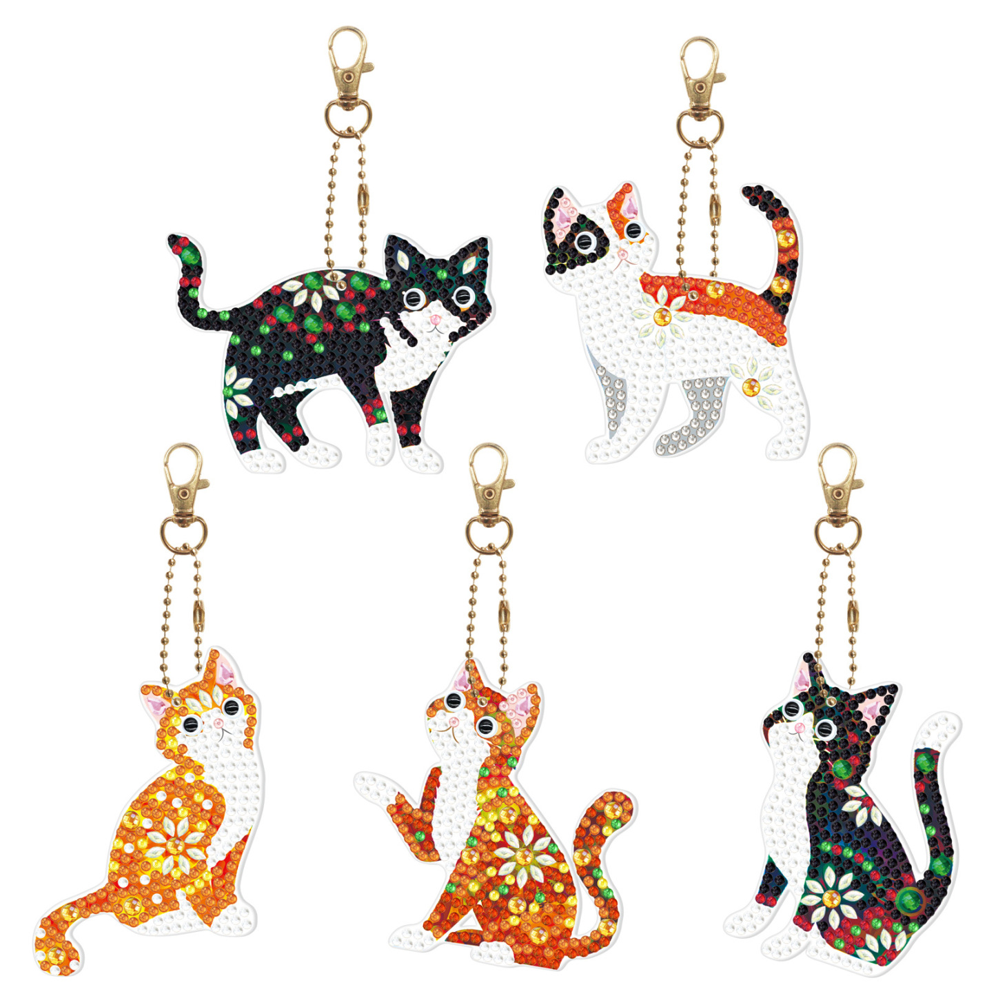 Diamond painting DIY keychain Christmas style keychain handmade diamond pasting Easter keychain Spring Festival diamond painting