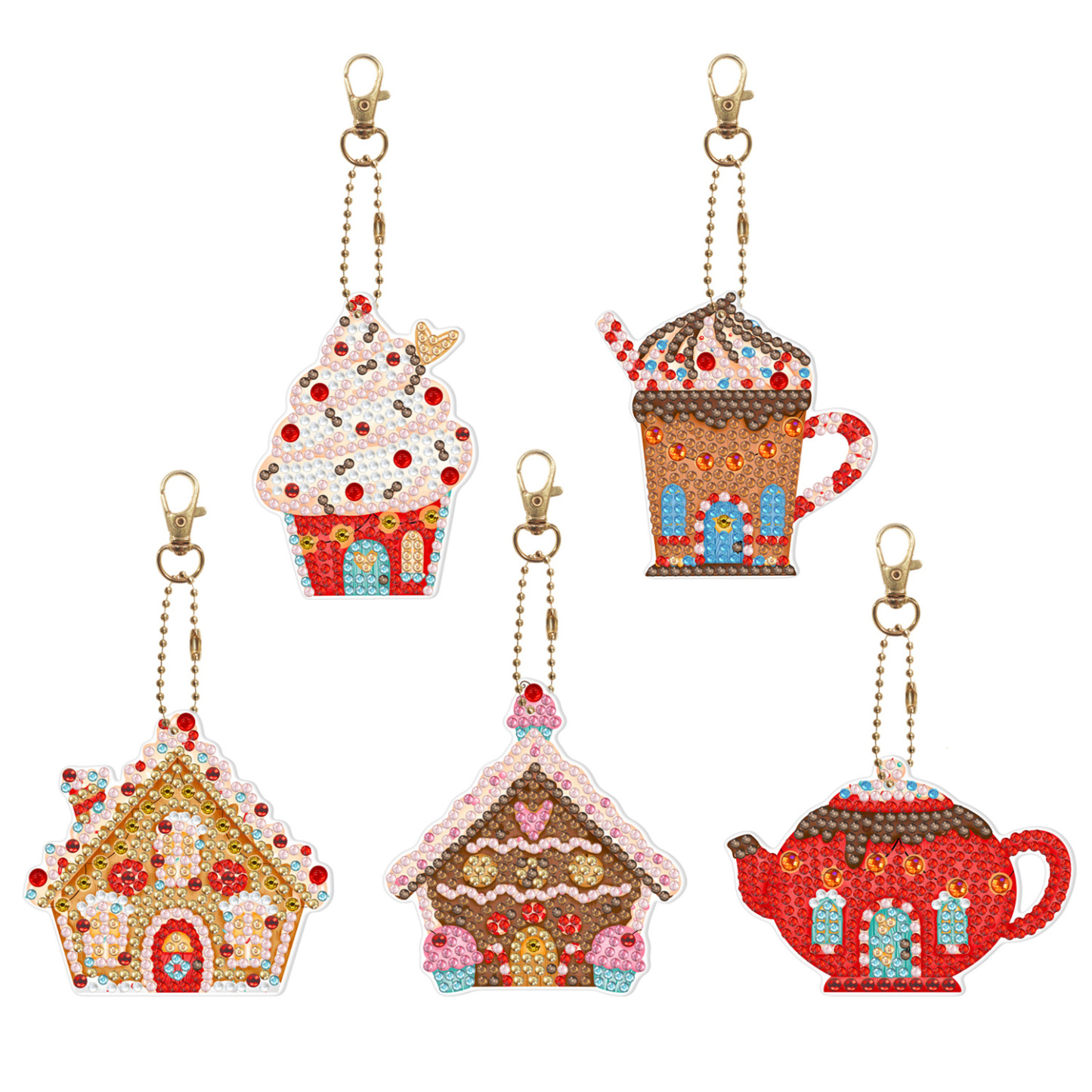 Diamond painting DIY keychain Christmas style keychain handmade diamond pasting Easter keychain Spring Festival diamond painting