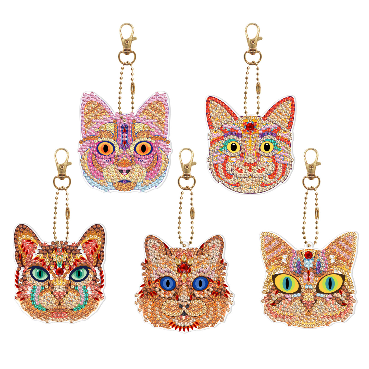 Diamond painting DIY keychain Christmas style keychain handmade diamond pasting Easter keychain Spring Festival diamond painting