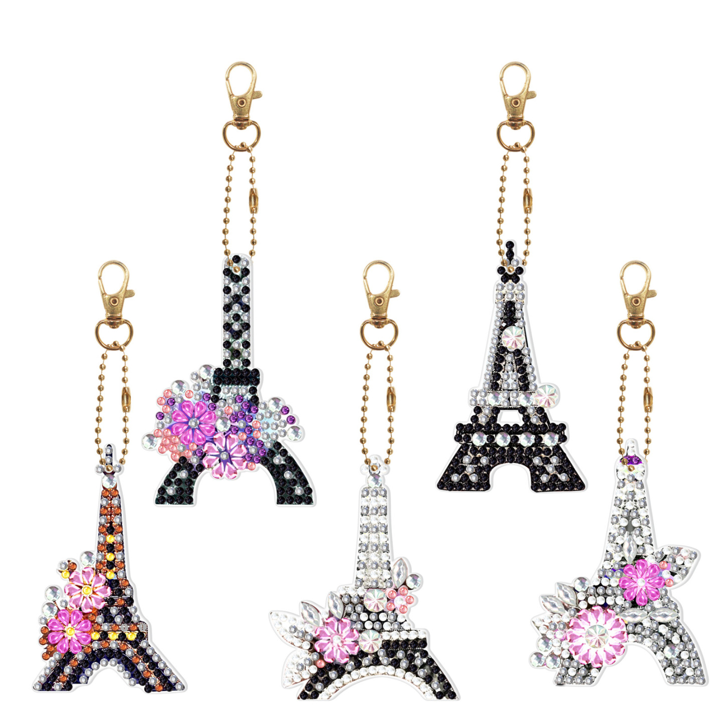 Diamond painting DIY keychain Christmas style keychain handmade diamond pasting Easter keychain Spring Festival diamond painting
