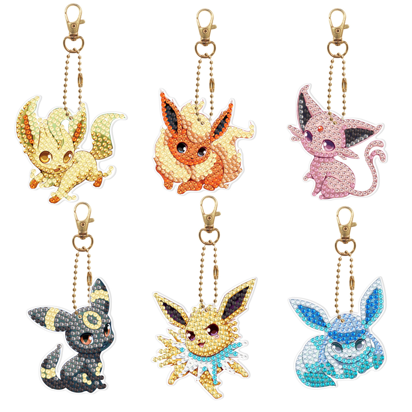 Diamond painting DIY keychain Christmas style keychain handmade diamond pasting Easter keychain Spring Festival diamond painting