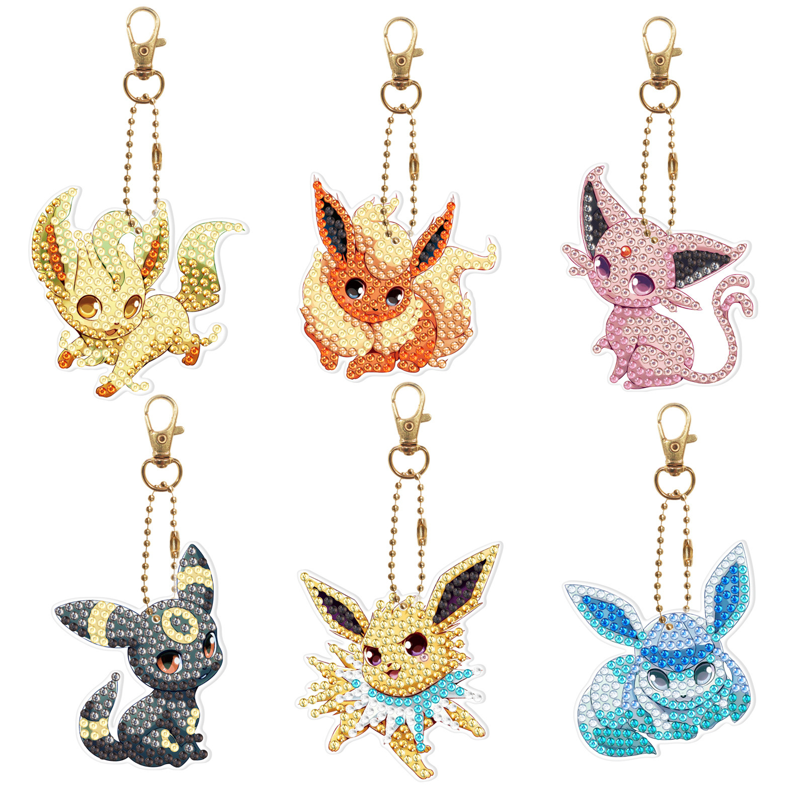 Diamond painting DIY keychain Christmas style keychain handmade diamond pasting Easter keychain Spring Festival diamond painting
