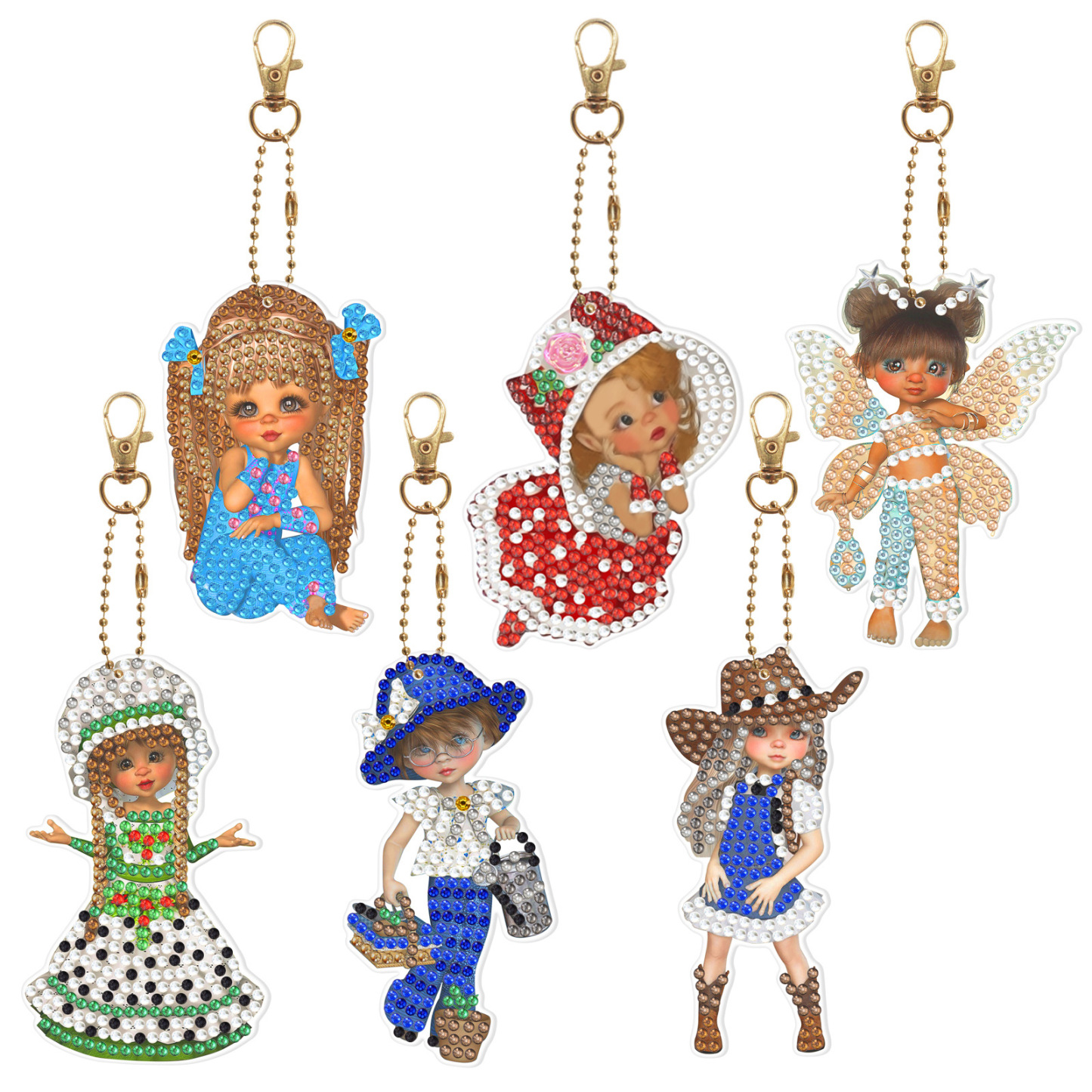 Diamond painting DIY keychain Christmas style keychain handmade diamond pasting Easter keychain Spring Festival diamond painting