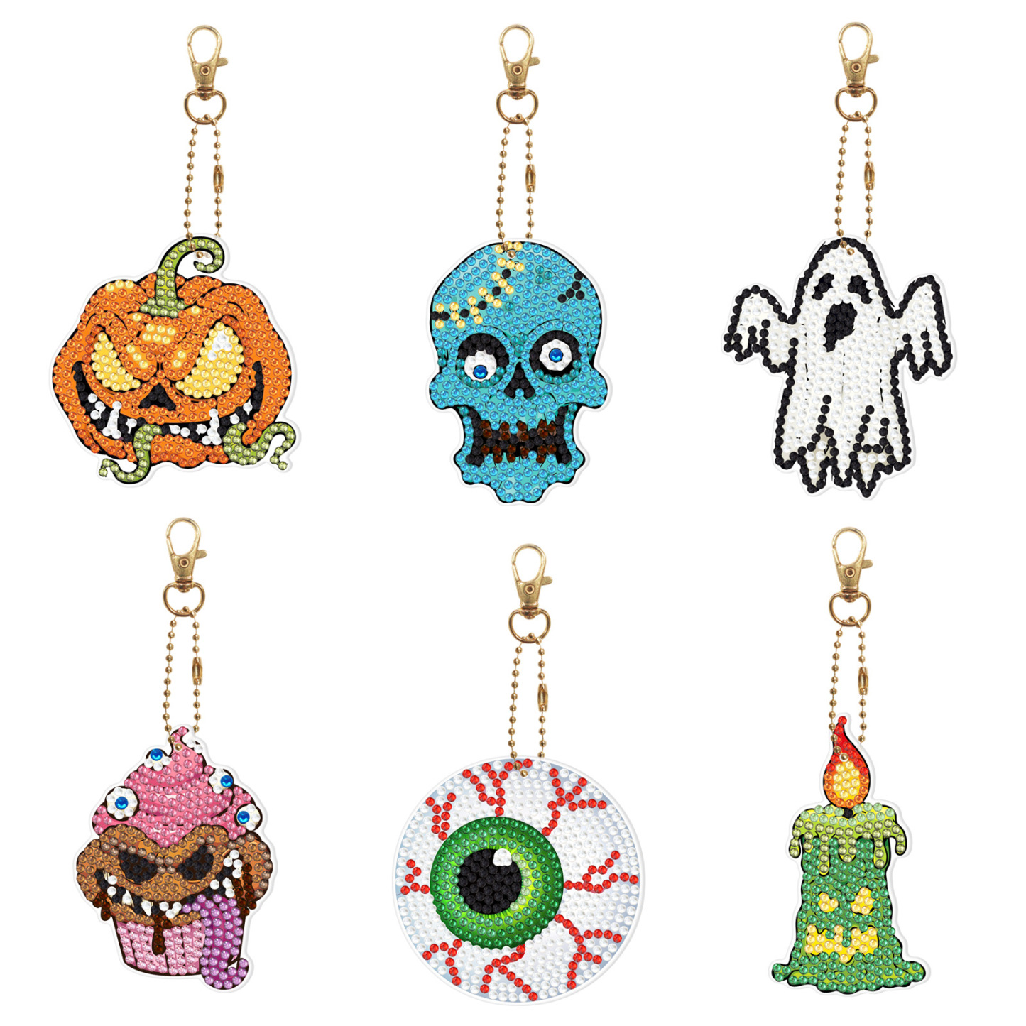Diamond painting DIY keychain Christmas style keychain handmade diamond pasting Easter keychain Spring Festival diamond painting