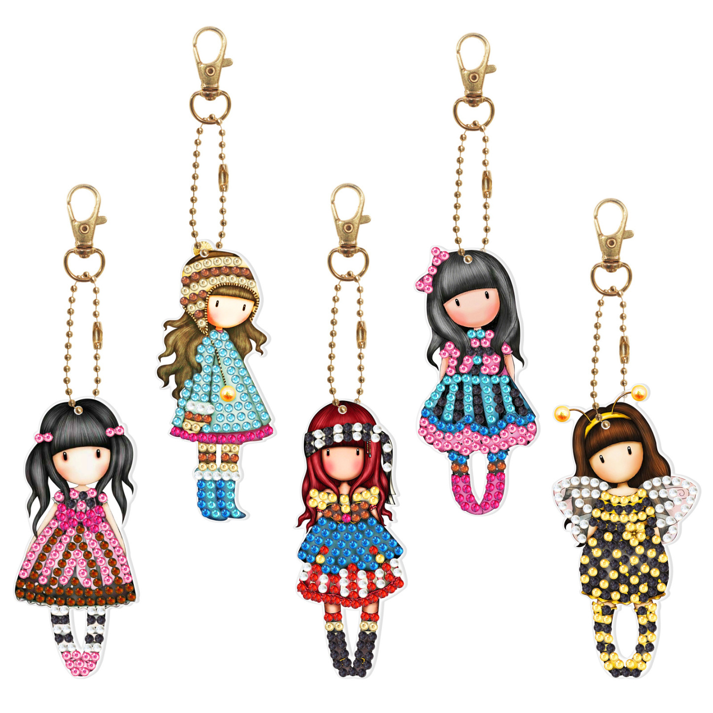 Diamond painting DIY keychain Christmas style keychain handmade diamond pasting Easter keychain Spring Festival diamond painting