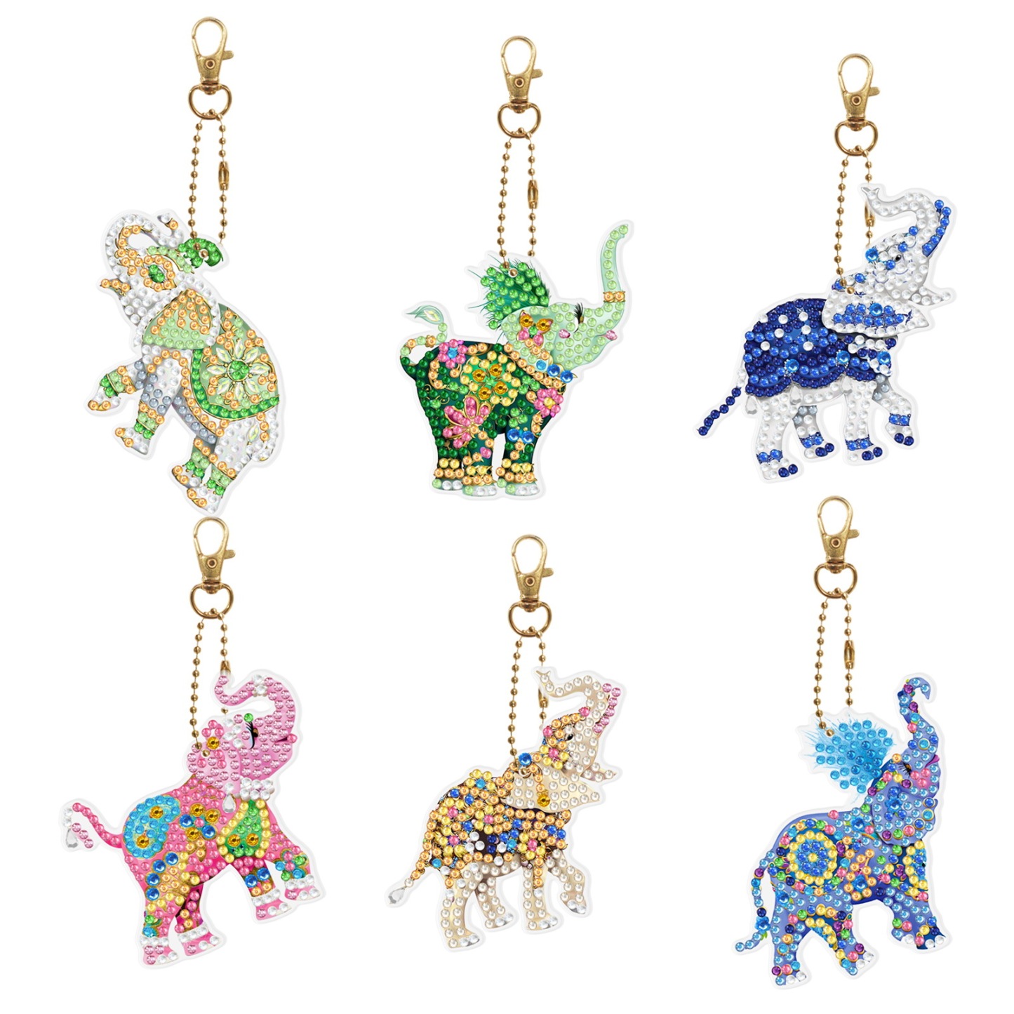 Diamond painting DIY keychain Christmas style keychain handmade diamond pasting Easter keychain Spring Festival diamond painting