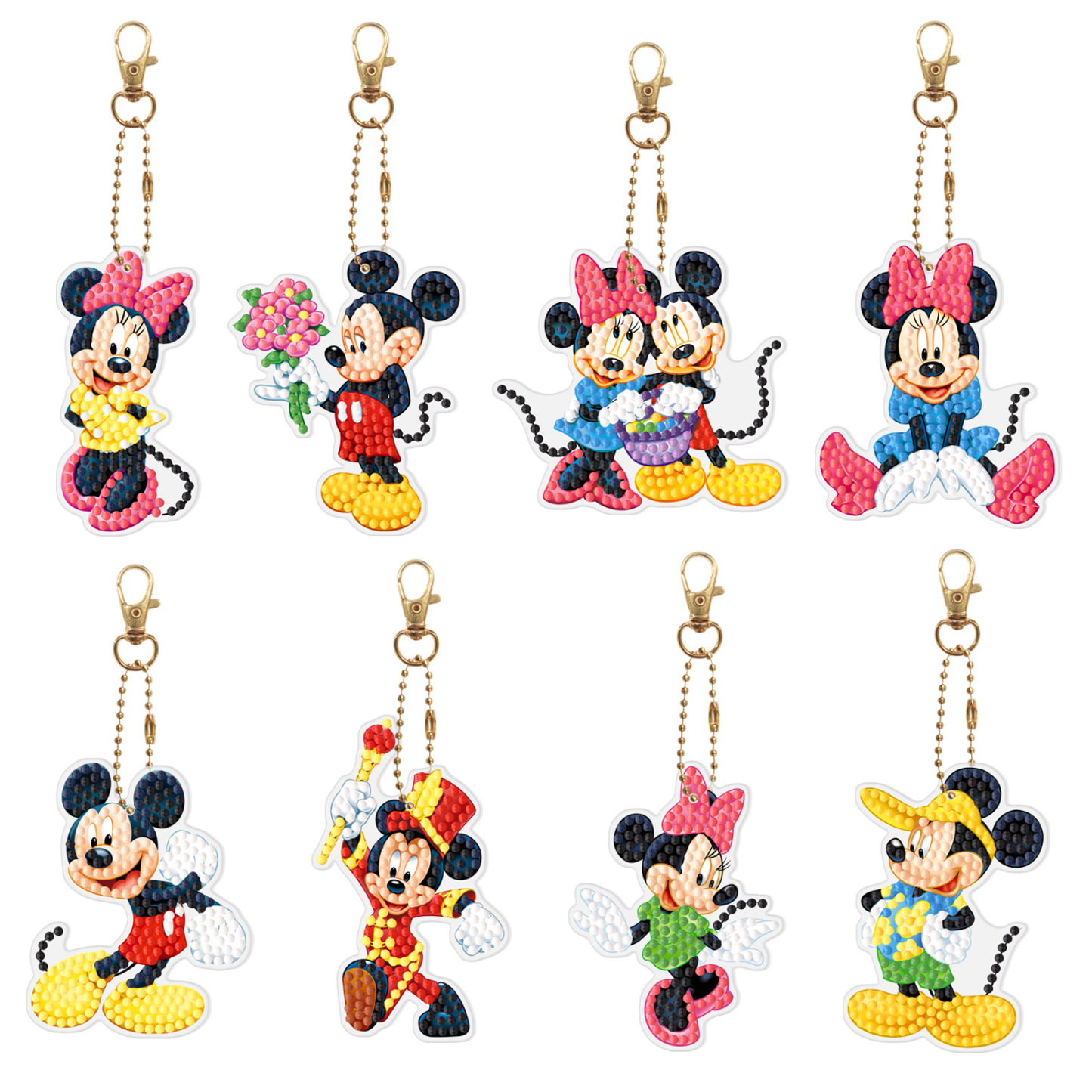 Diamond painting DIY keychain Christmas style keychain handmade diamond pasting Easter keychain Spring Festival diamond painting