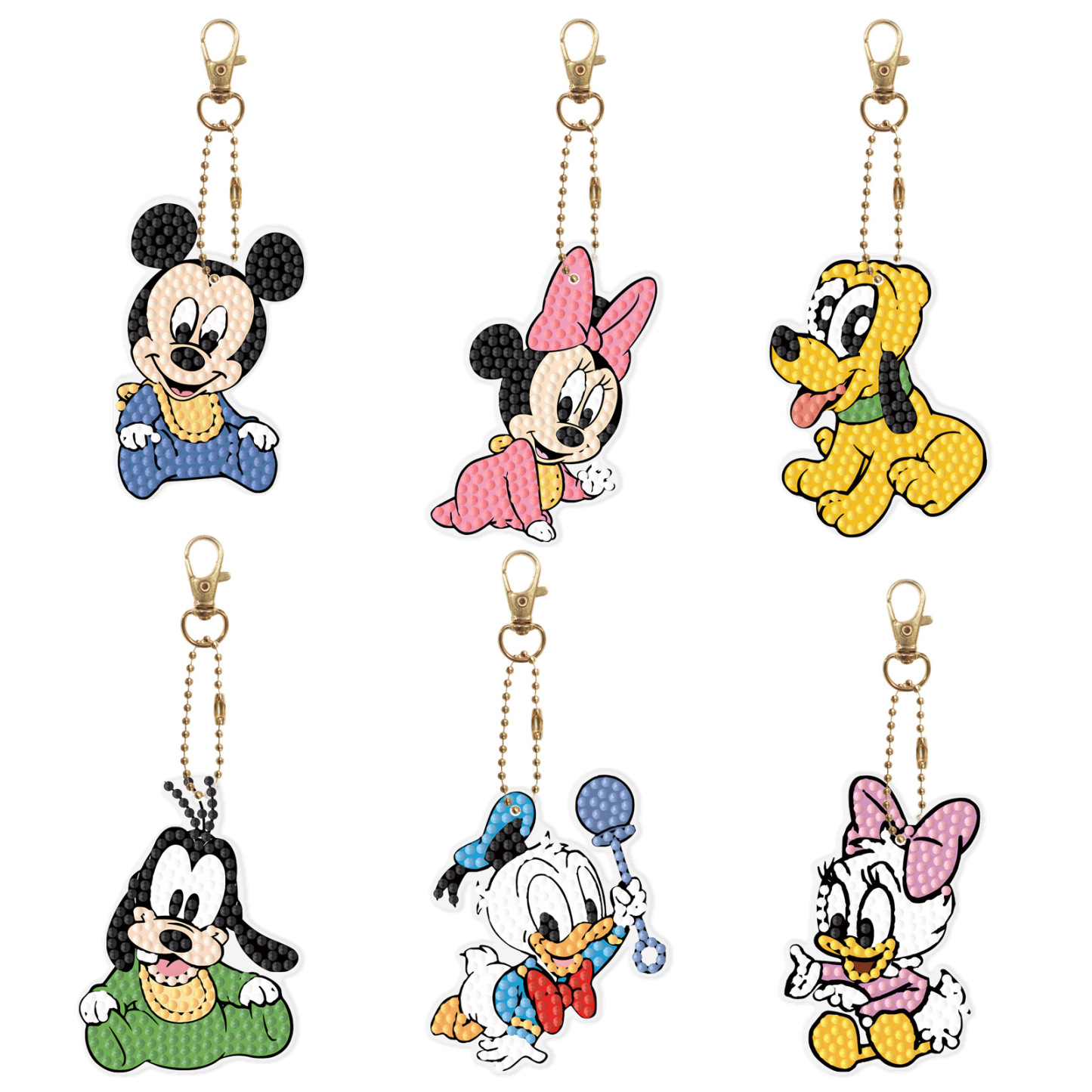Diamond painting DIY keychain Christmas style keychain handmade diamond pasting Easter keychain Spring Festival diamond painting