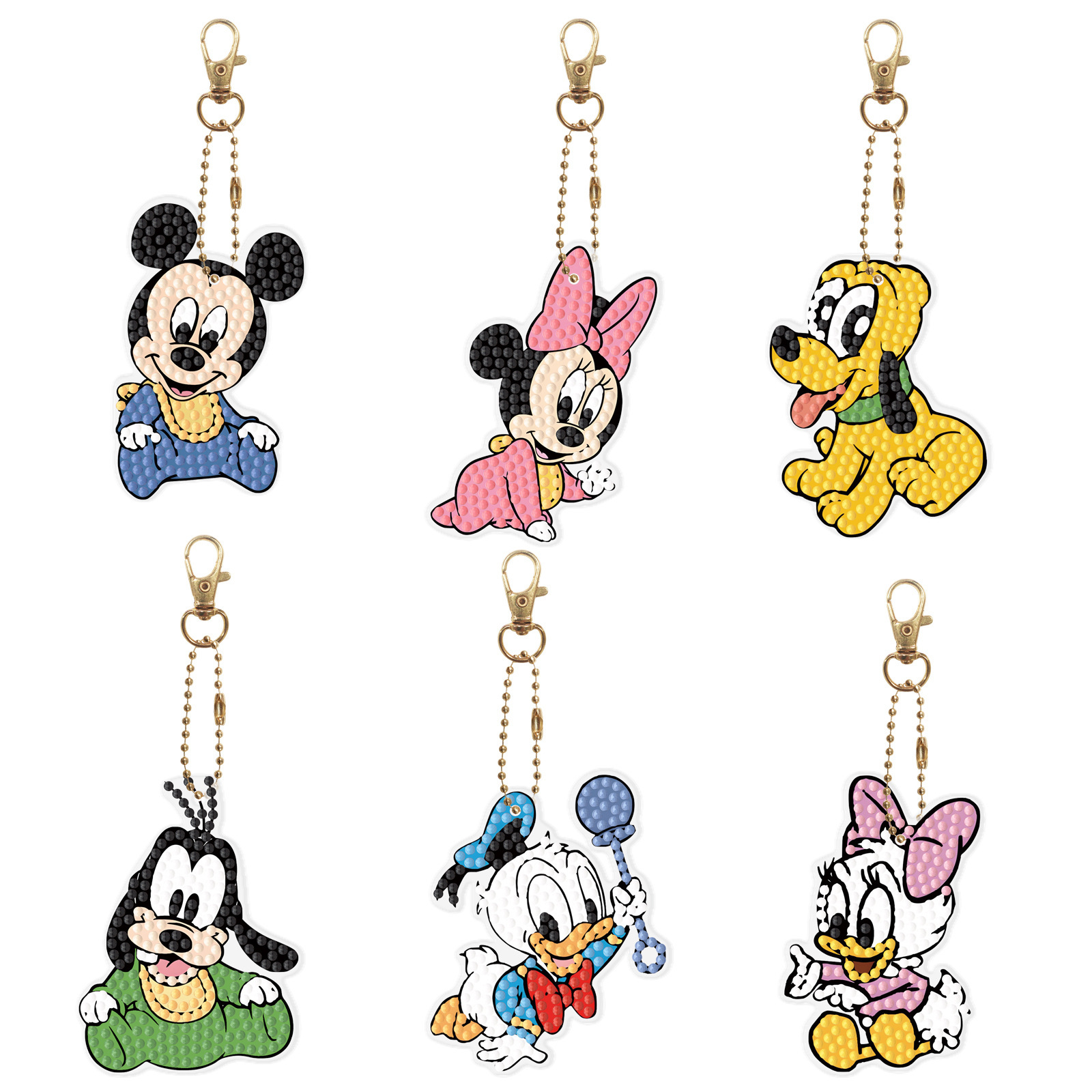 Diamond painting DIY keychain Christmas style keychain handmade diamond pasting Easter keychain Spring Festival diamond painting