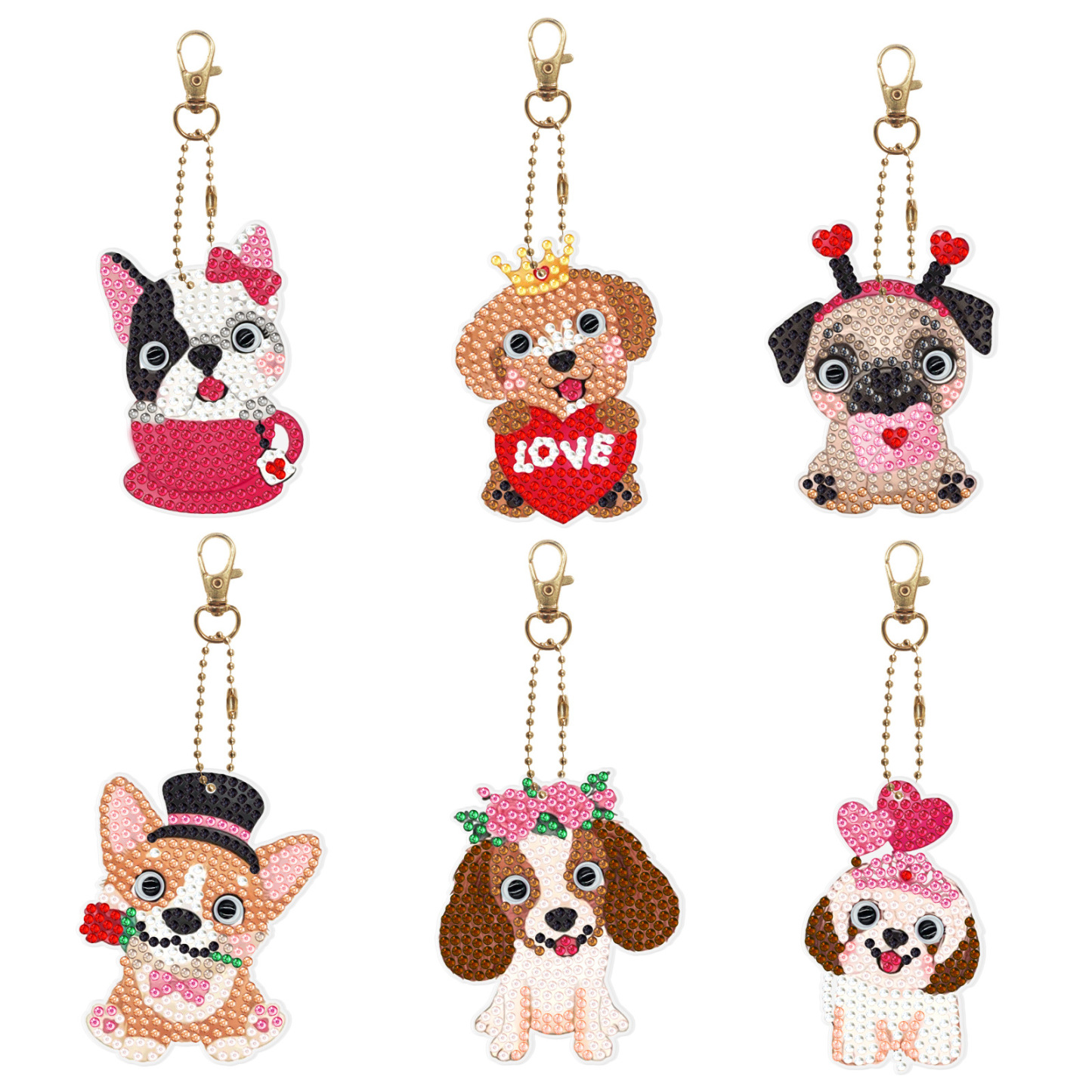 Diamond painting DIY keychain Christmas style keychain handmade diamond pasting Easter keychain Spring Festival diamond painting