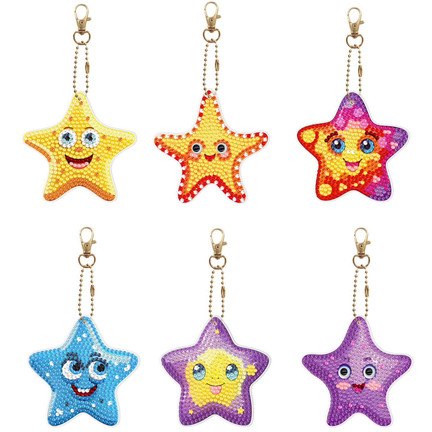 Diamond painting DIY keychain Christmas style keychain handmade diamond pasting Easter keychain Spring Festival diamond painting