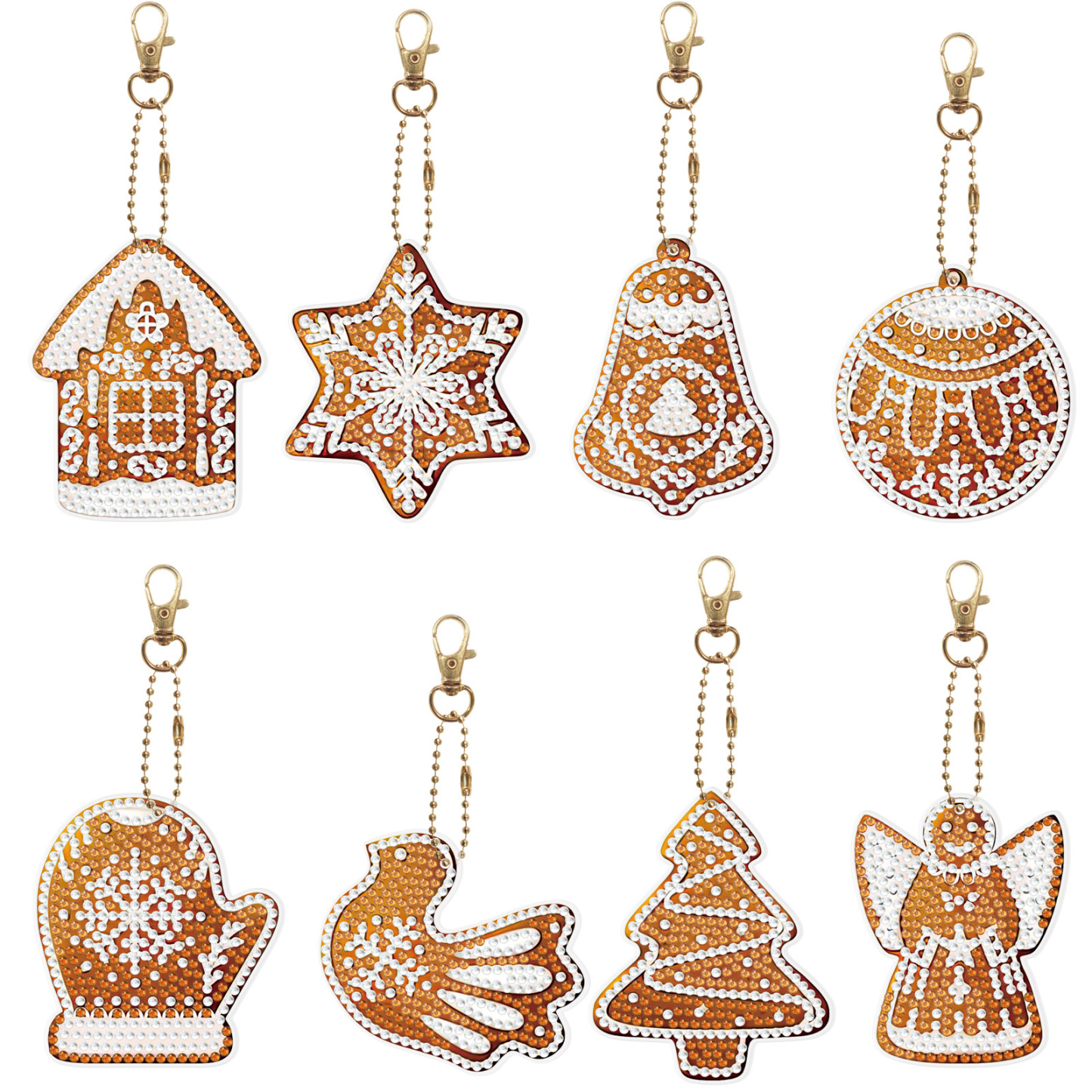 Diamond painting DIY keychain Christmas style keychain handmade diamond pasting Easter keychain Spring Festival diamond painting