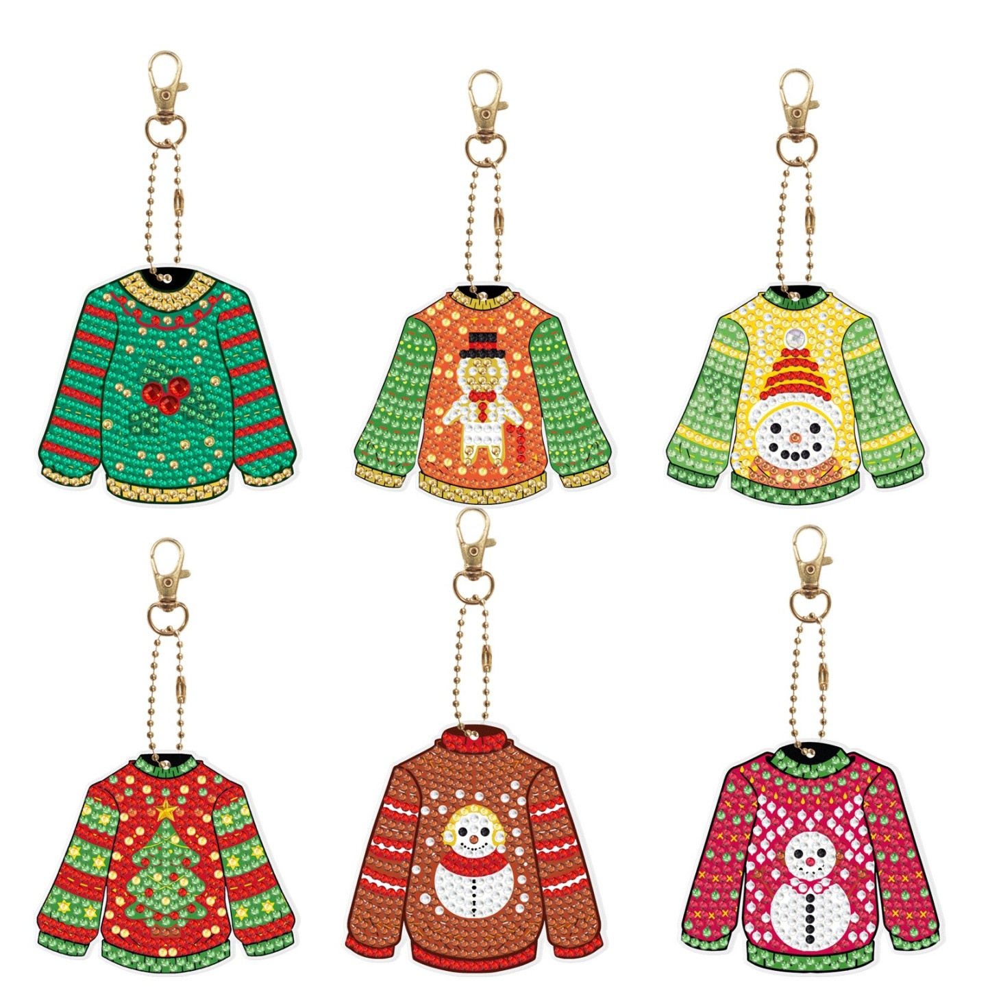 Diamond painting DIY keychain Christmas style keychain handmade diamond pasting Easter keychain Spring Festival diamond painting