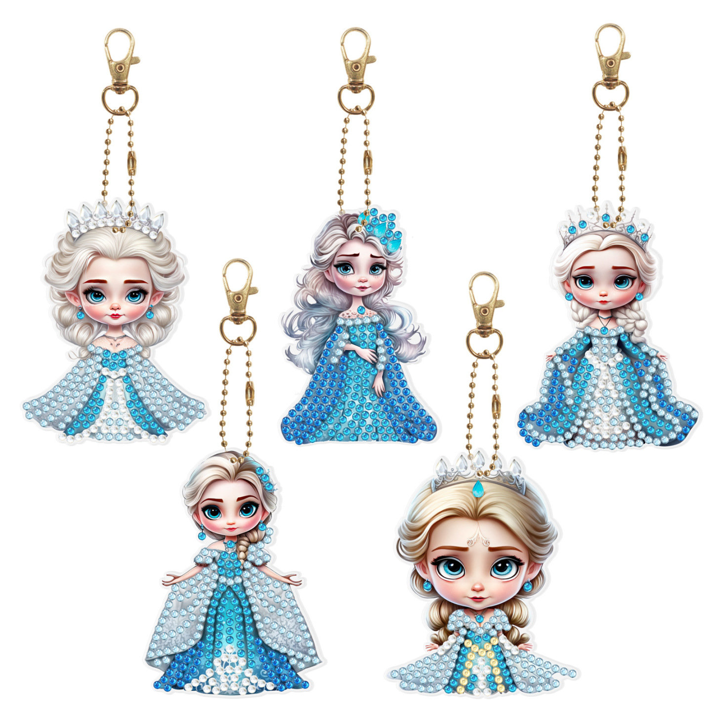 Diamond painting DIY keychain Christmas style keychain handmade diamond pasting Easter keychain Spring Festival diamond painting