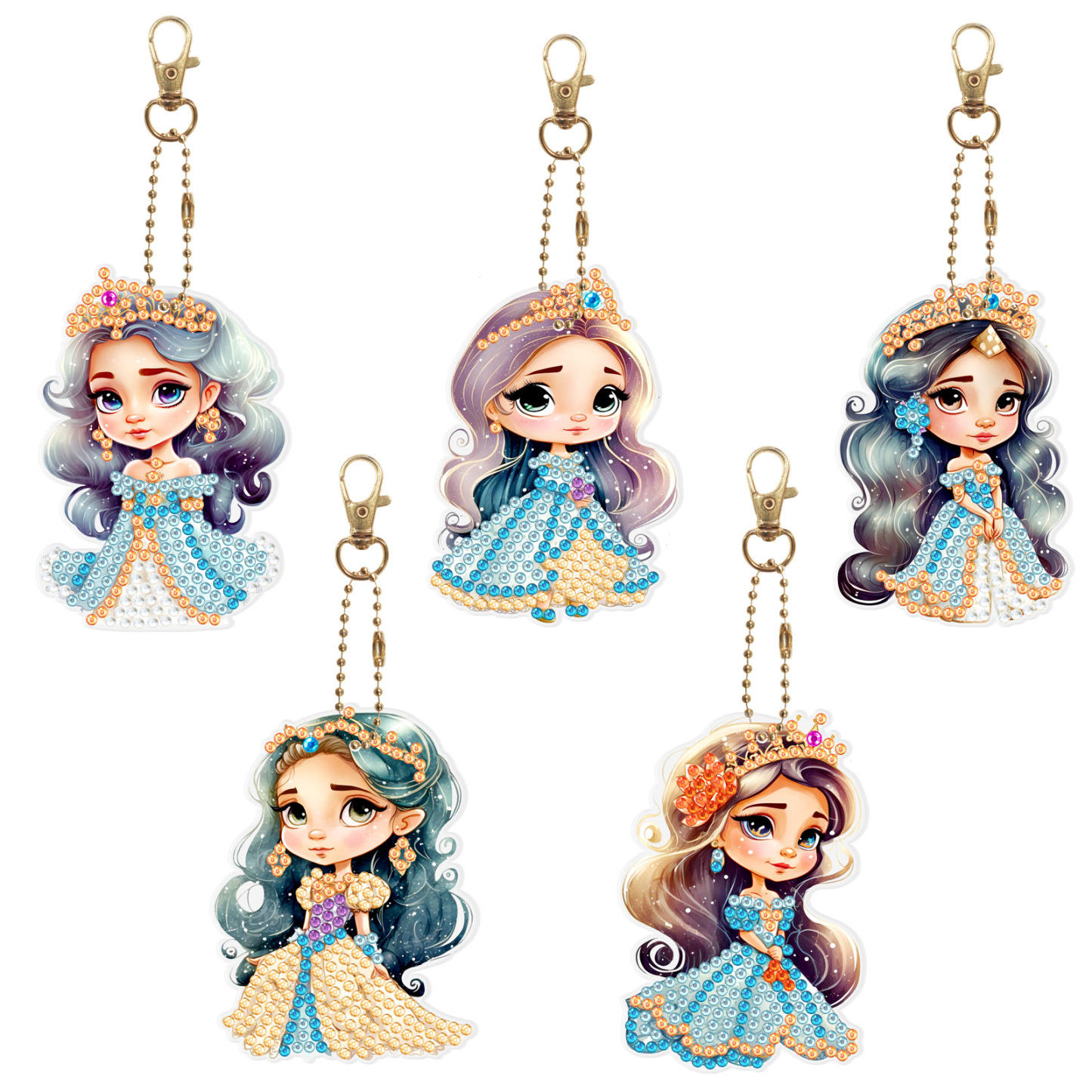 Diamond painting DIY keychain Christmas style keychain handmade diamond pasting Easter keychain Spring Festival diamond painting