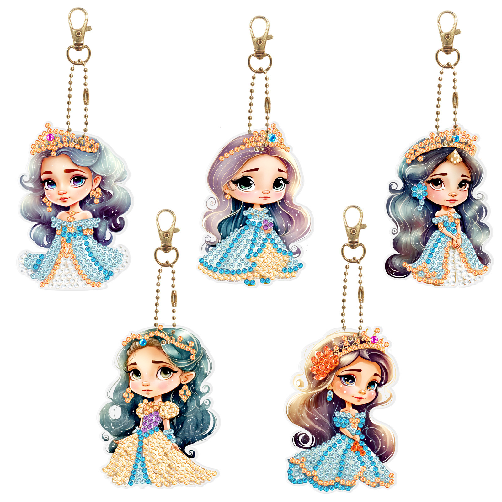Diamond painting DIY keychain Christmas style keychain handmade diamond pasting Easter keychain Spring Festival diamond painting