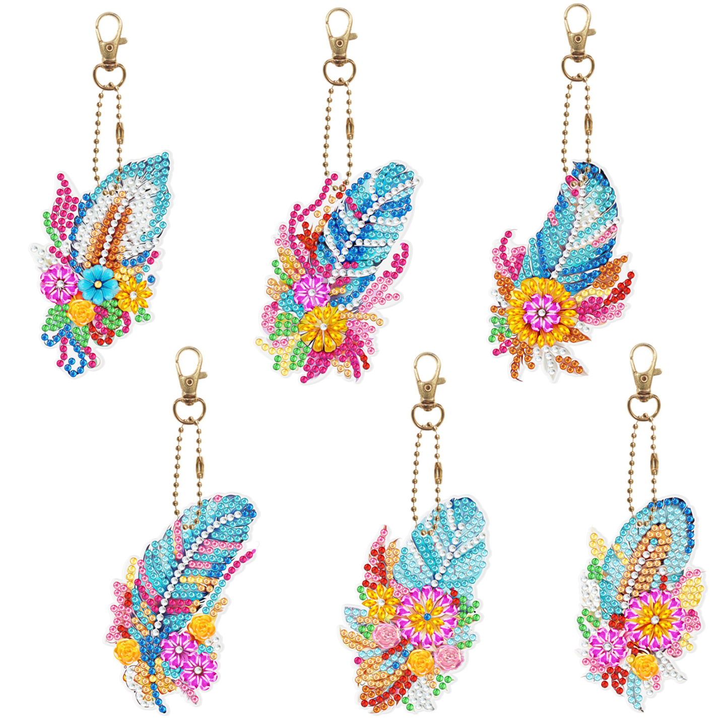 Diamond painting DIY keychain Christmas style keychain handmade diamond pasting Easter keychain Spring Festival diamond painting