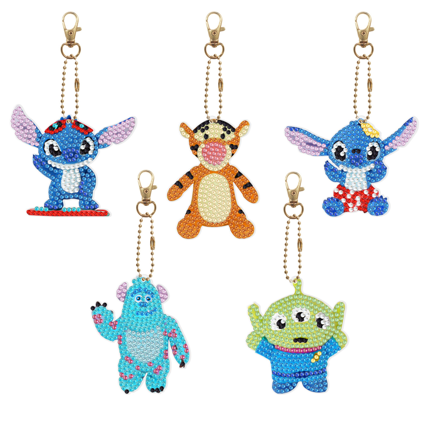 Diamond painting DIY keychain Christmas style keychain handmade diamond pasting Easter keychain Spring Festival diamond painting