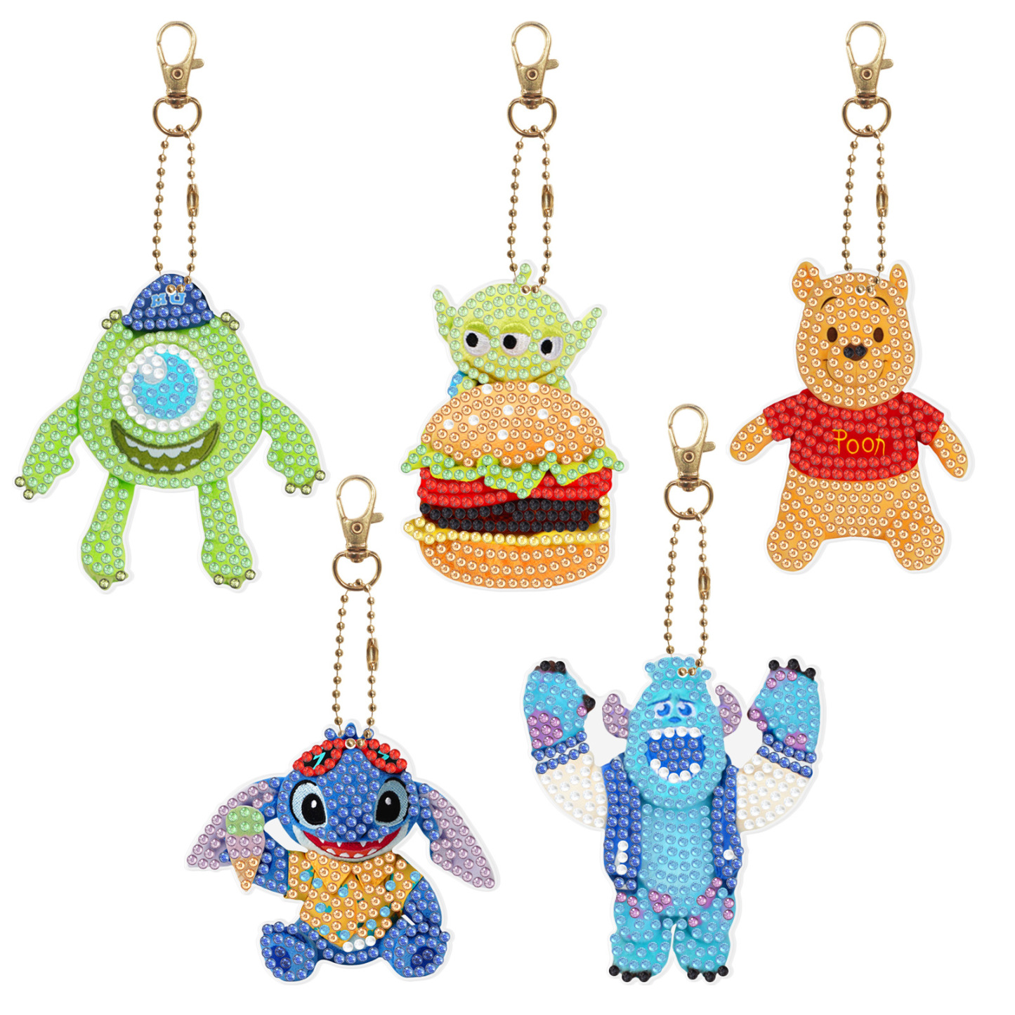 Diamond painting DIY keychain Christmas style keychain handmade diamond pasting Easter keychain Spring Festival diamond painting
