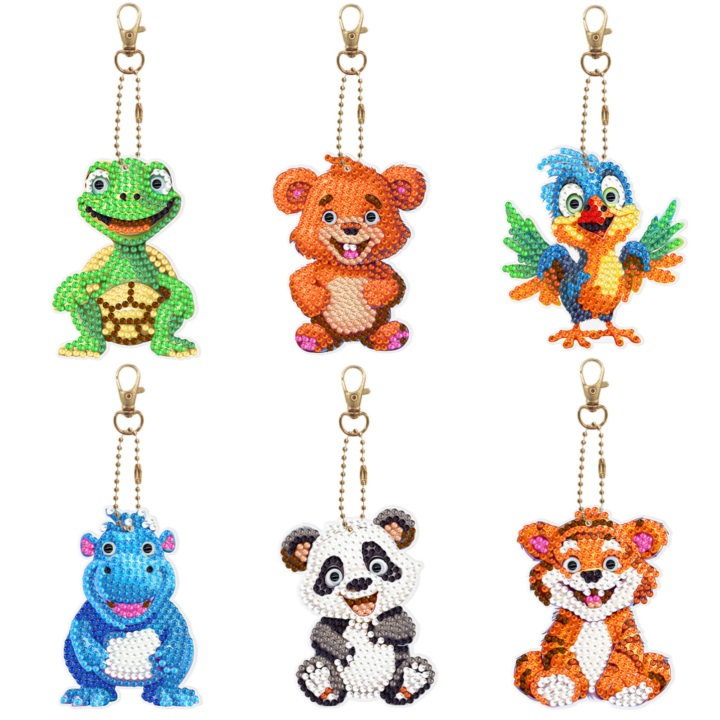 Diamond painting DIY keychain Christmas style keychain handmade diamond pasting Easter keychain Spring Festival diamond painting