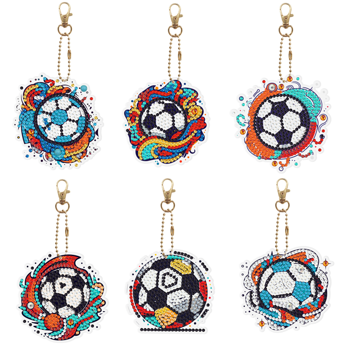 Diamond painting DIY keychain Christmas style keychain handmade diamond pasting Easter keychain Spring Festival diamond painting