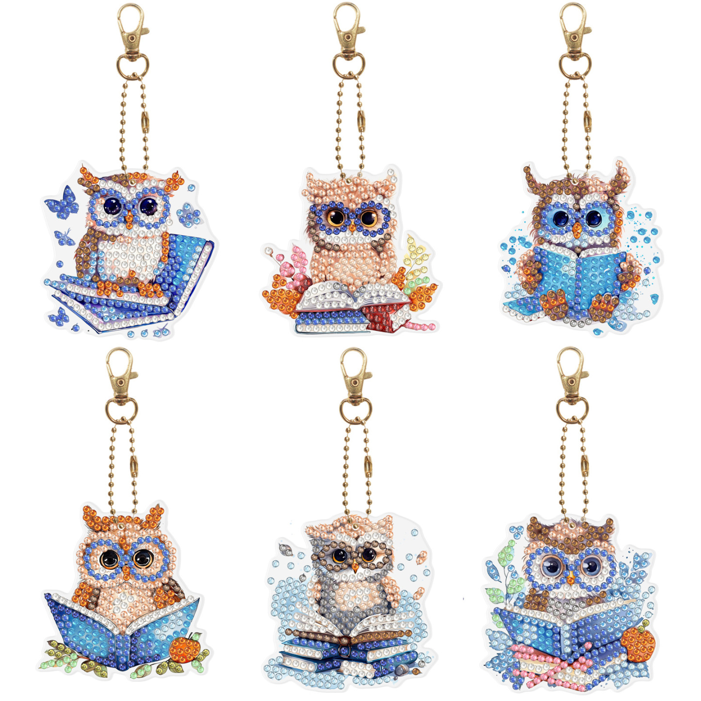 Diamond painting DIY keychain Christmas style keychain handmade diamond pasting Easter keychain Spring Festival diamond painting