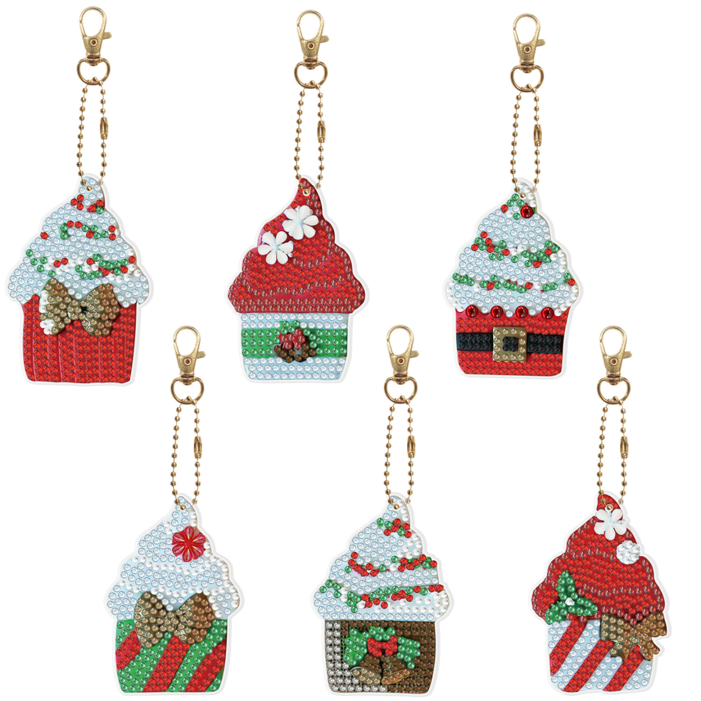 Diamond painting DIY keychain Christmas style keychain handmade diamond pasting Easter keychain Spring Festival diamond painting
