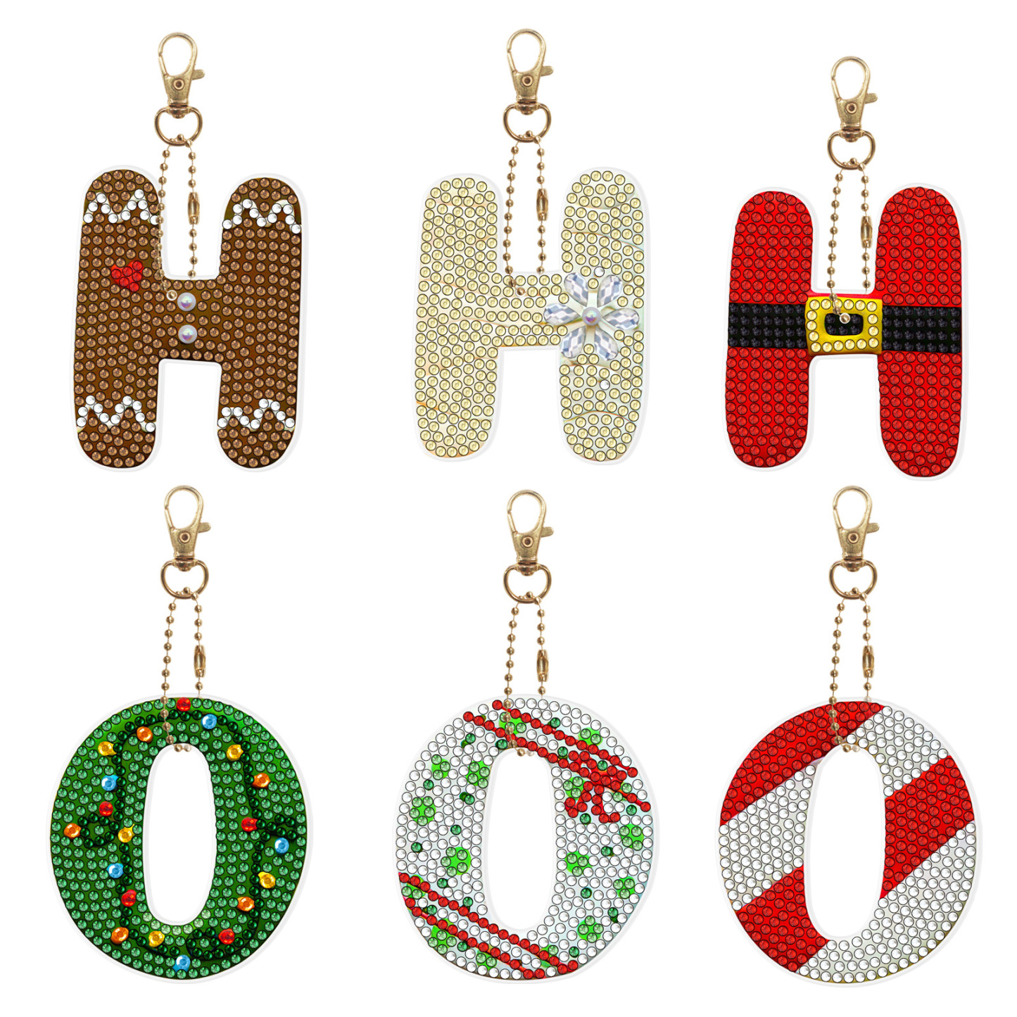 Diamond painting DIY keychain Christmas style keychain handmade diamond pasting Easter keychain Spring Festival diamond painting