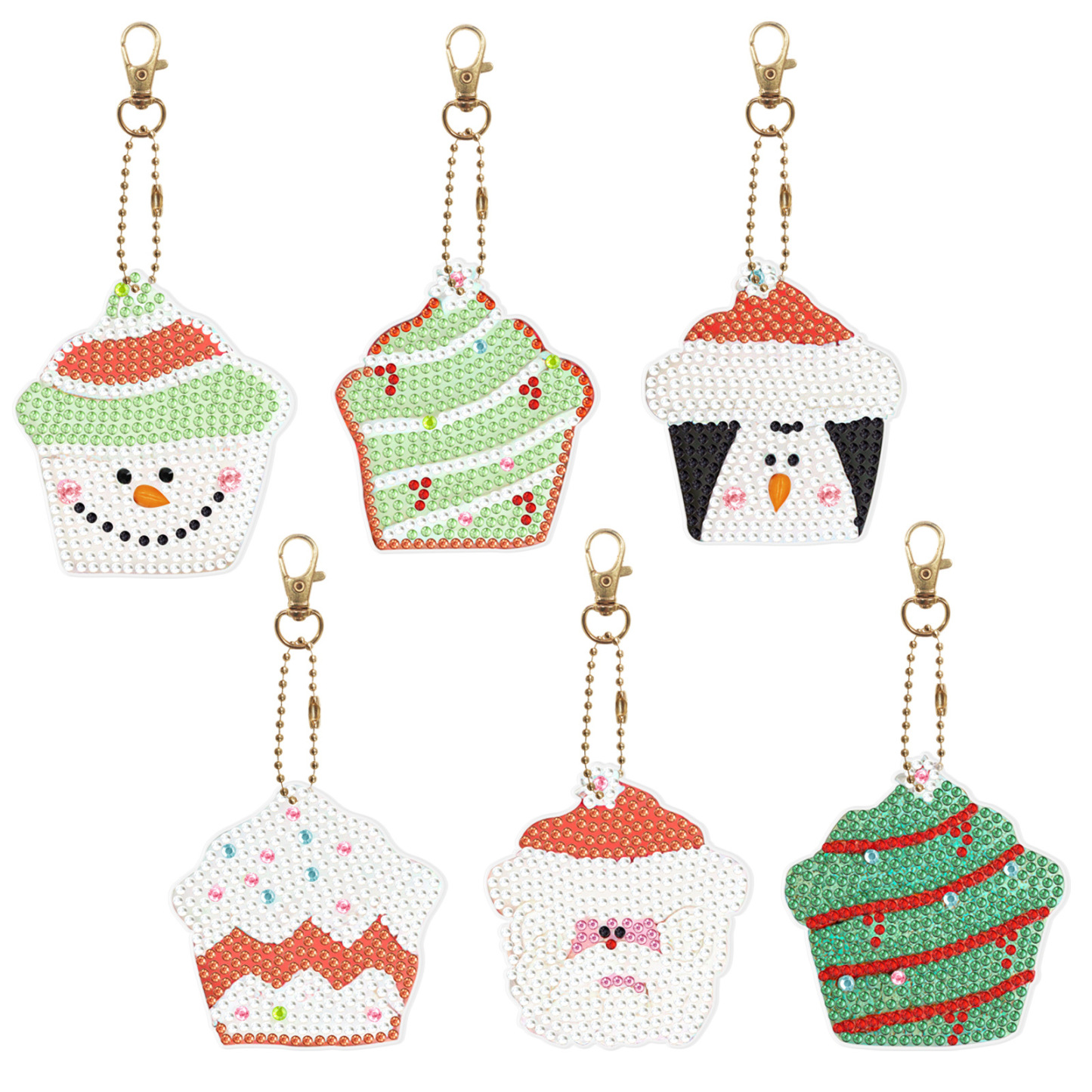 Diamond painting DIY keychain Christmas style keychain handmade diamond pasting Easter keychain Spring Festival diamond painting