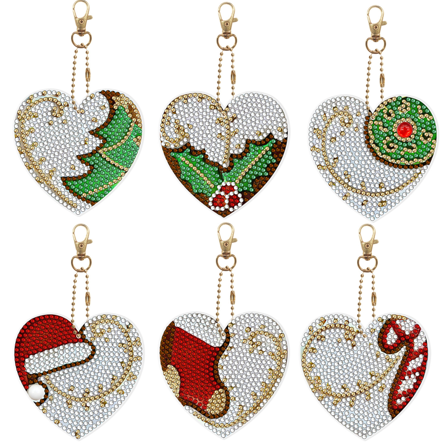 Diamond painting DIY keychain Christmas style keychain handmade diamond pasting Easter keychain Spring Festival diamond painting