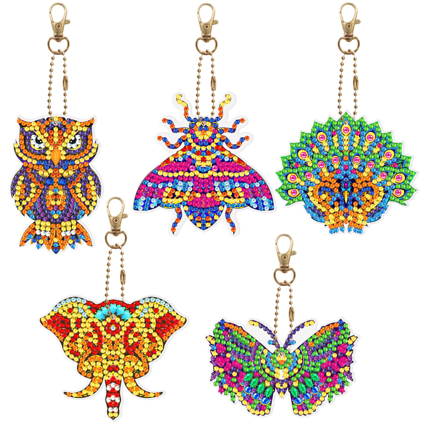 Diamond painting DIY keychain Christmas style keychain handmade diamond pasting Easter keychain Spring Festival diamond painting