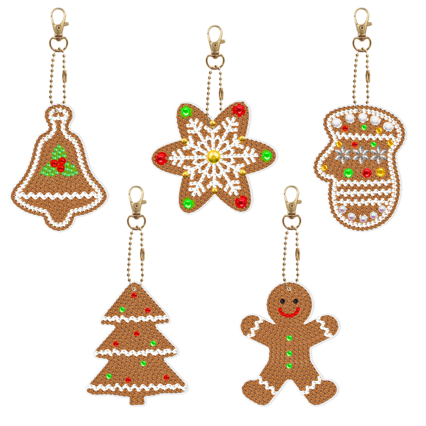 Diamond painting DIY keychain Christmas style keychain handmade diamond pasting Easter keychain Spring Festival diamond painting