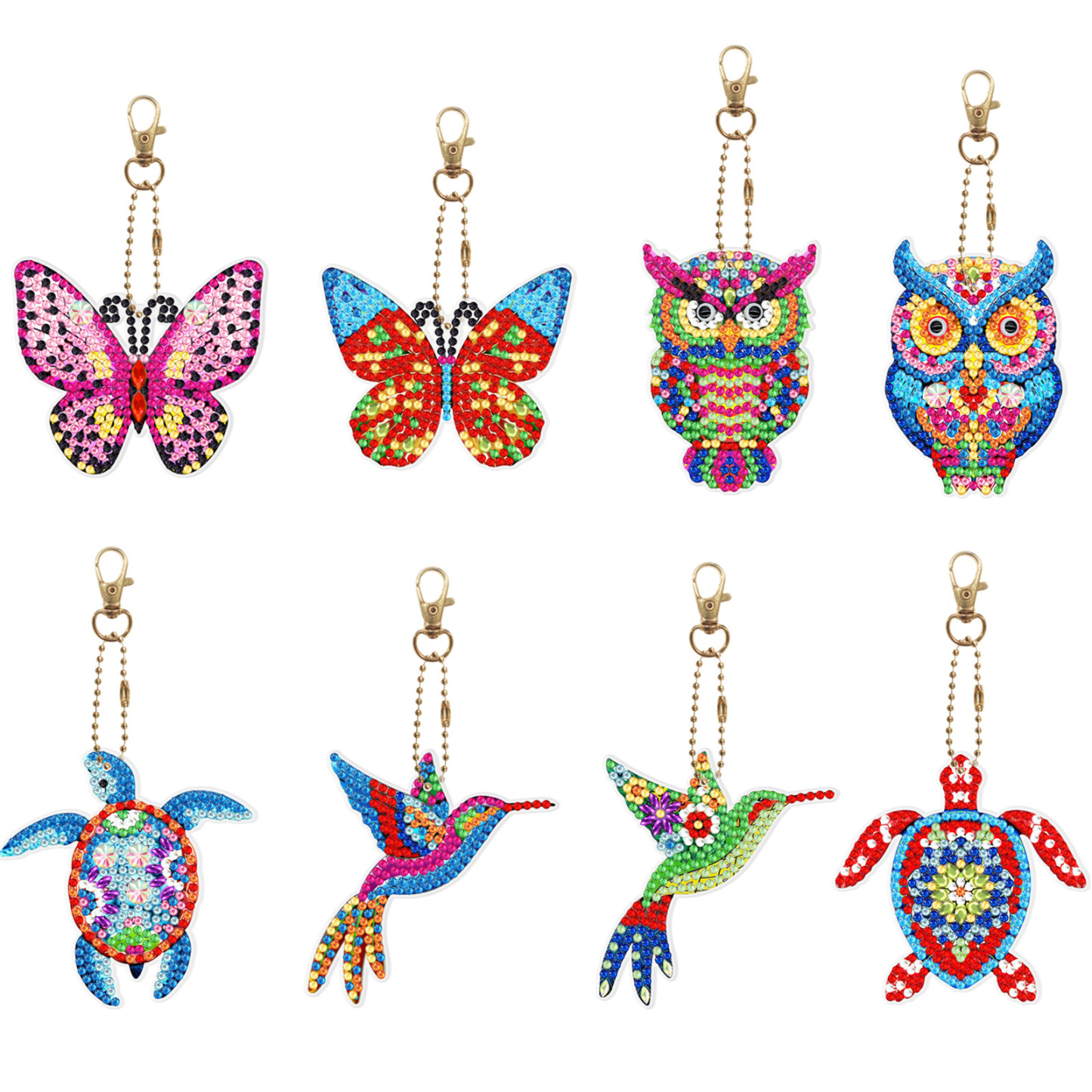 Diamond painting DIY keychain Christmas style keychain handmade diamond pasting Easter keychain Spring Festival diamond painting