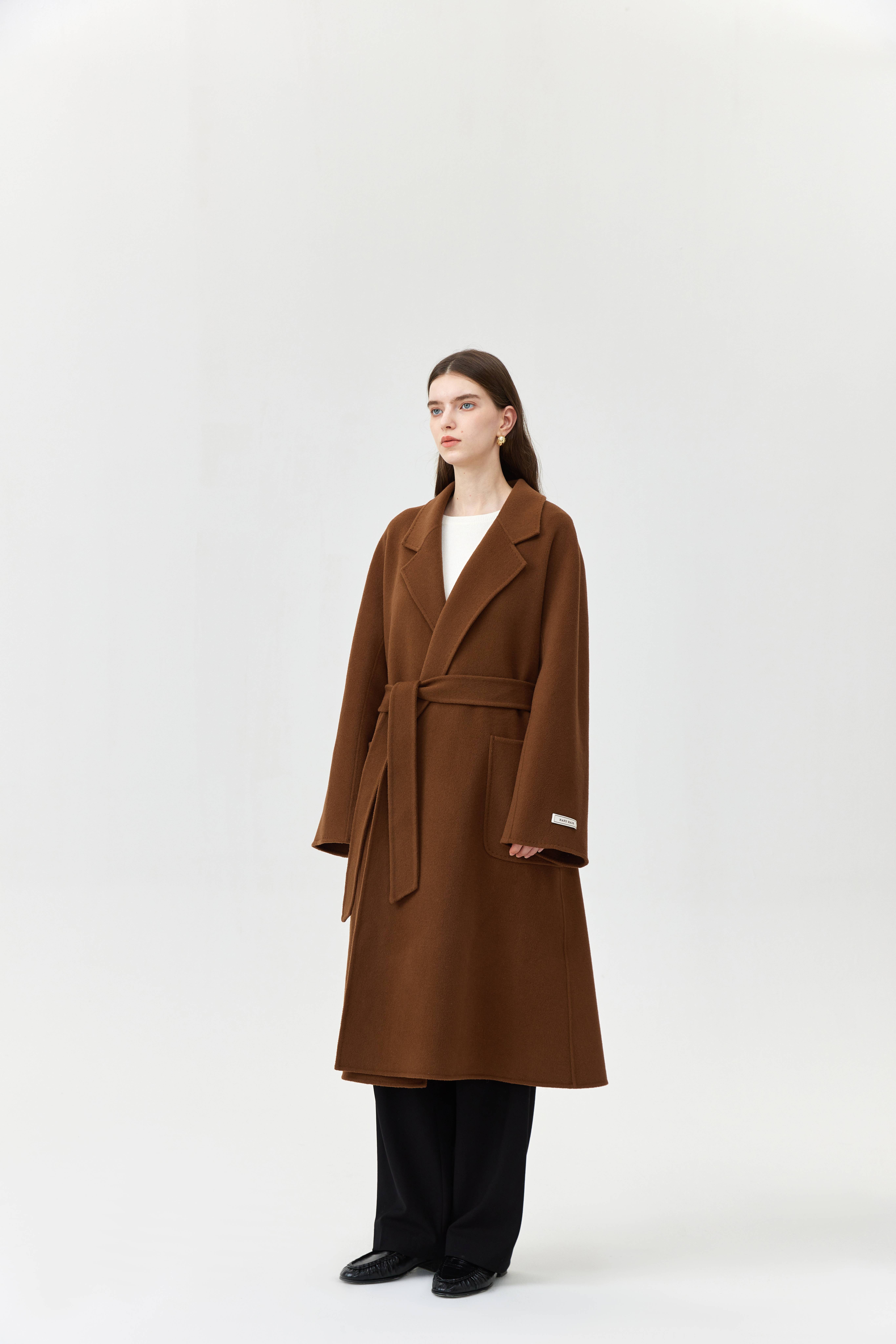 Wool Pocket Coat With Belt