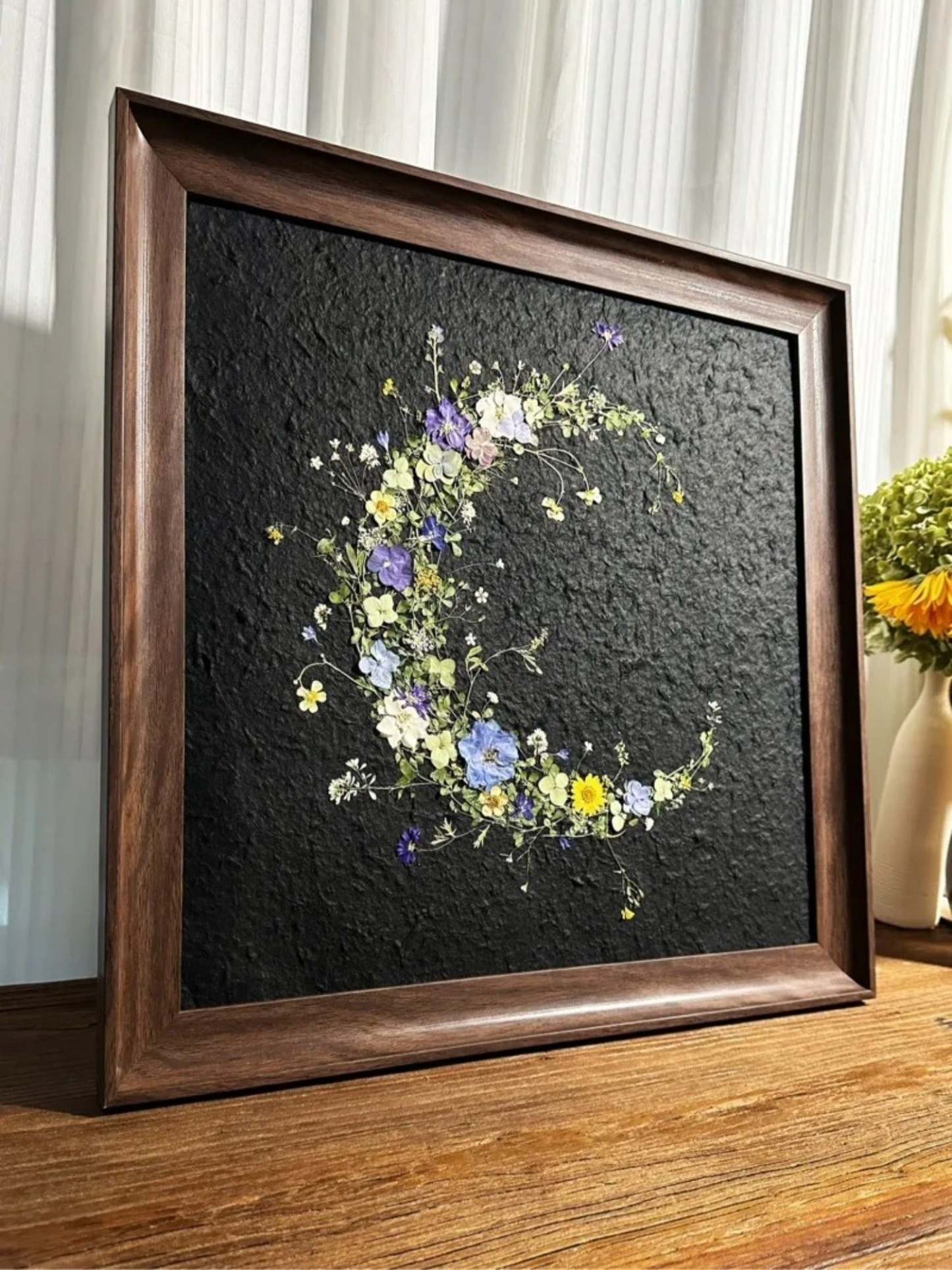 Pressed Flower Art Dried Florals Framed Plants Preserved
