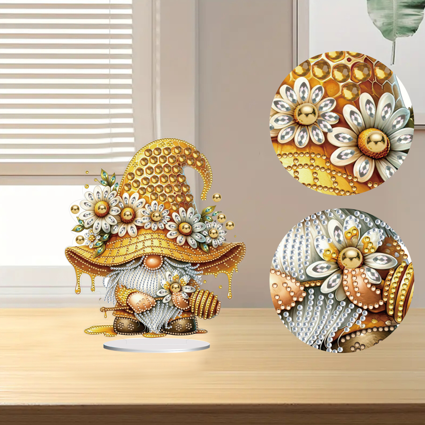 5D DIY Special Shape Diamond Painting Desk Ornament Gnome Decor Kit